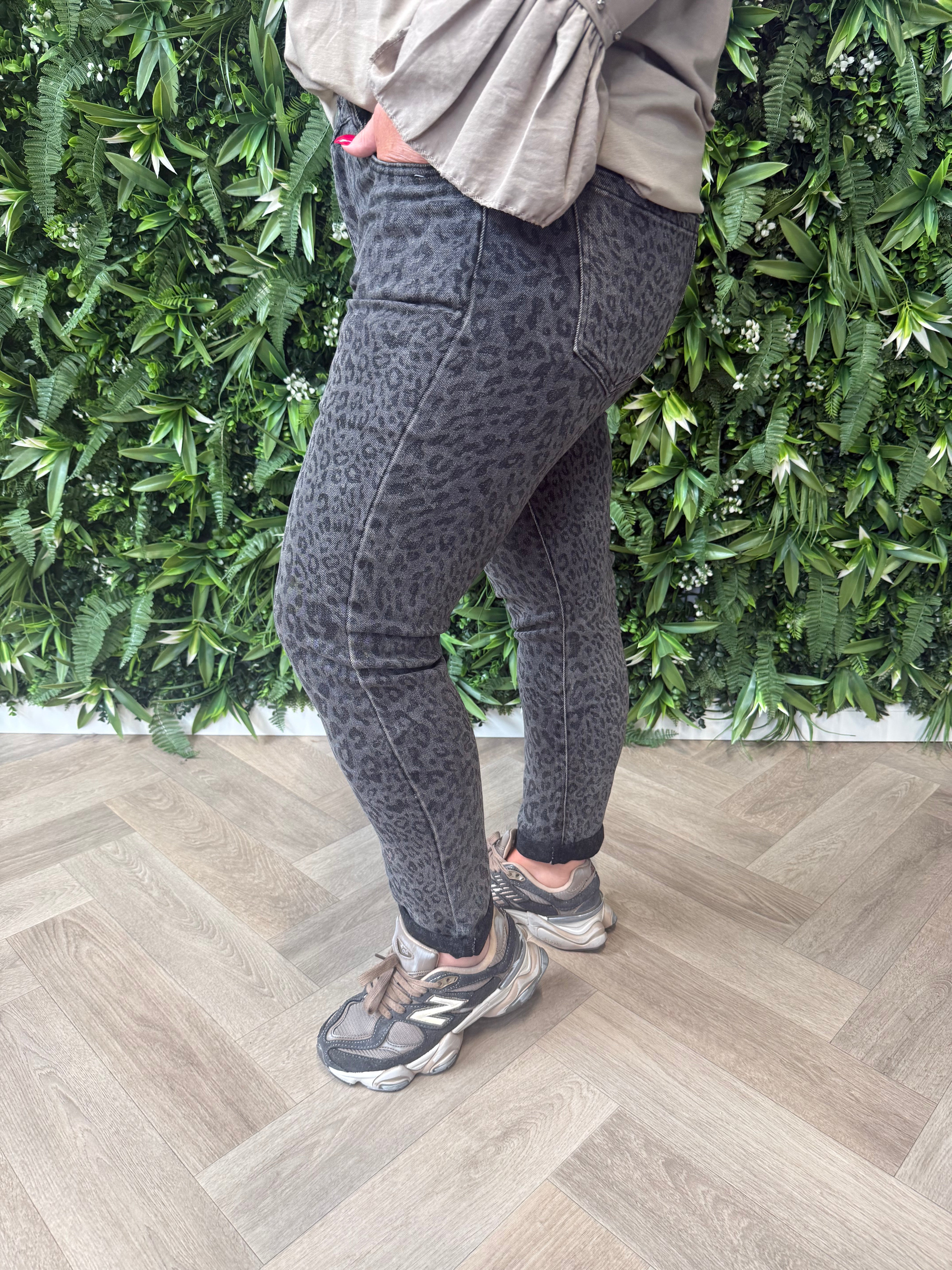 G-smack jeans panterprint grijs