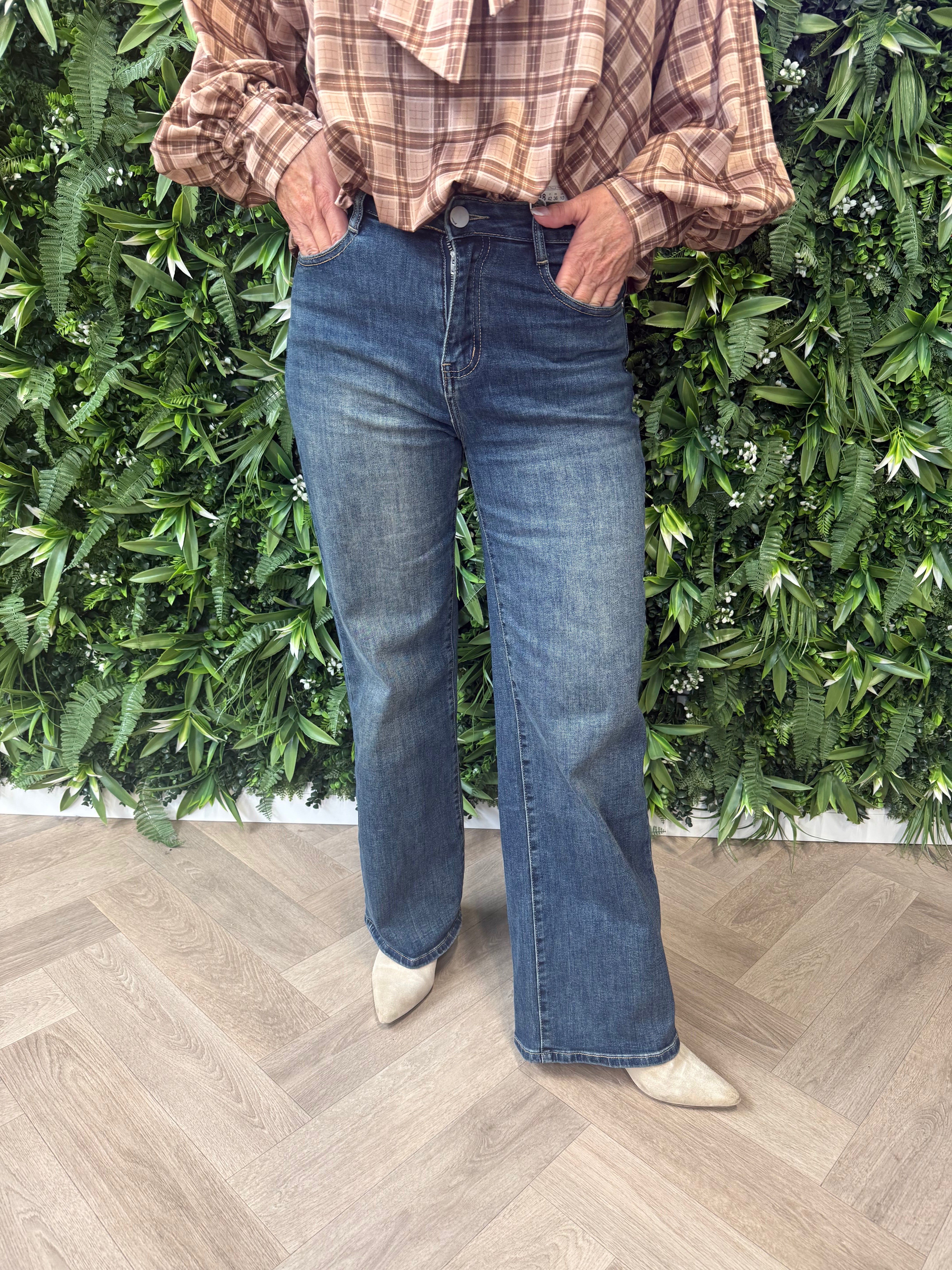 G-smack jeans met glitterzak blauw