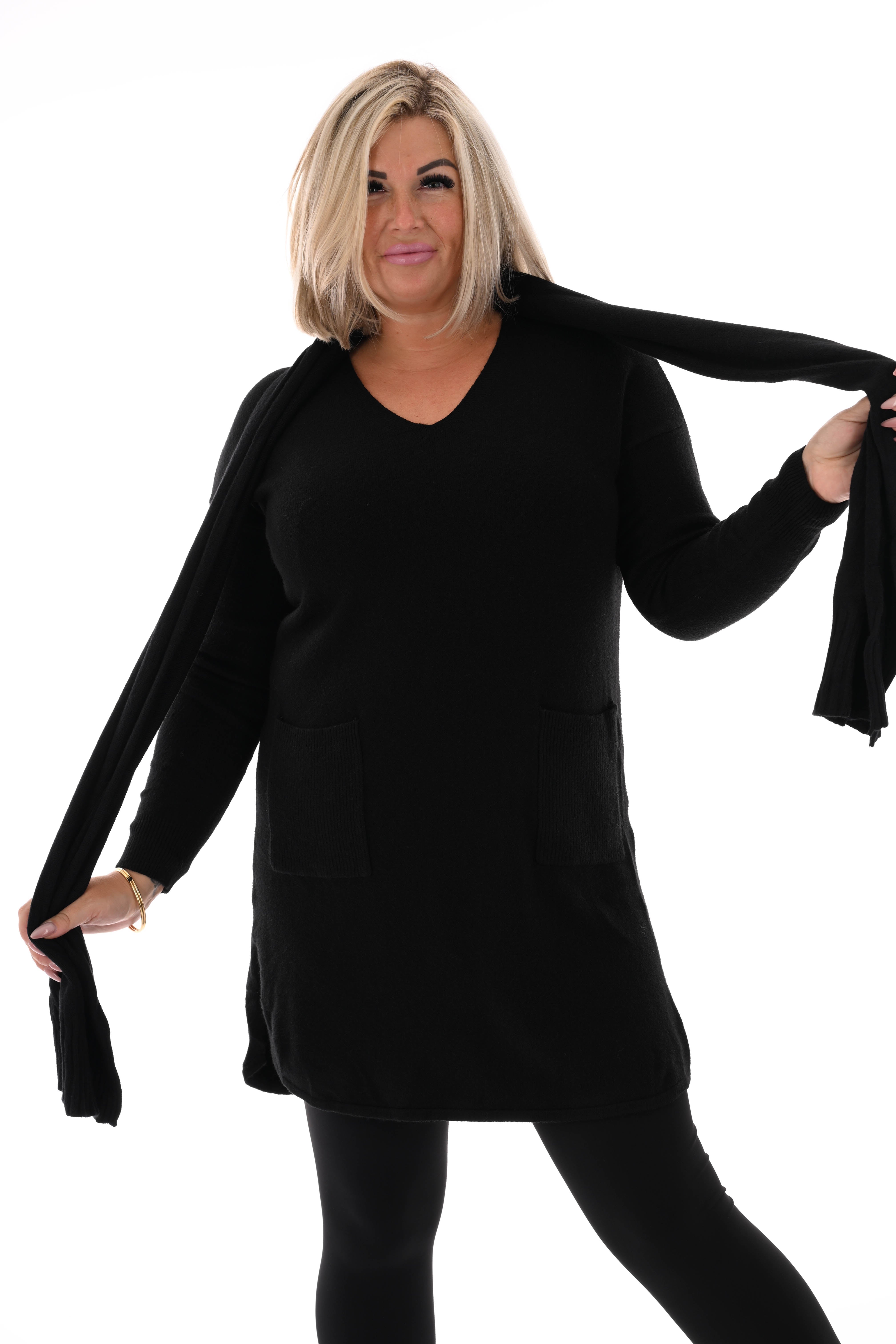 Tuniek met sjaal zwart
