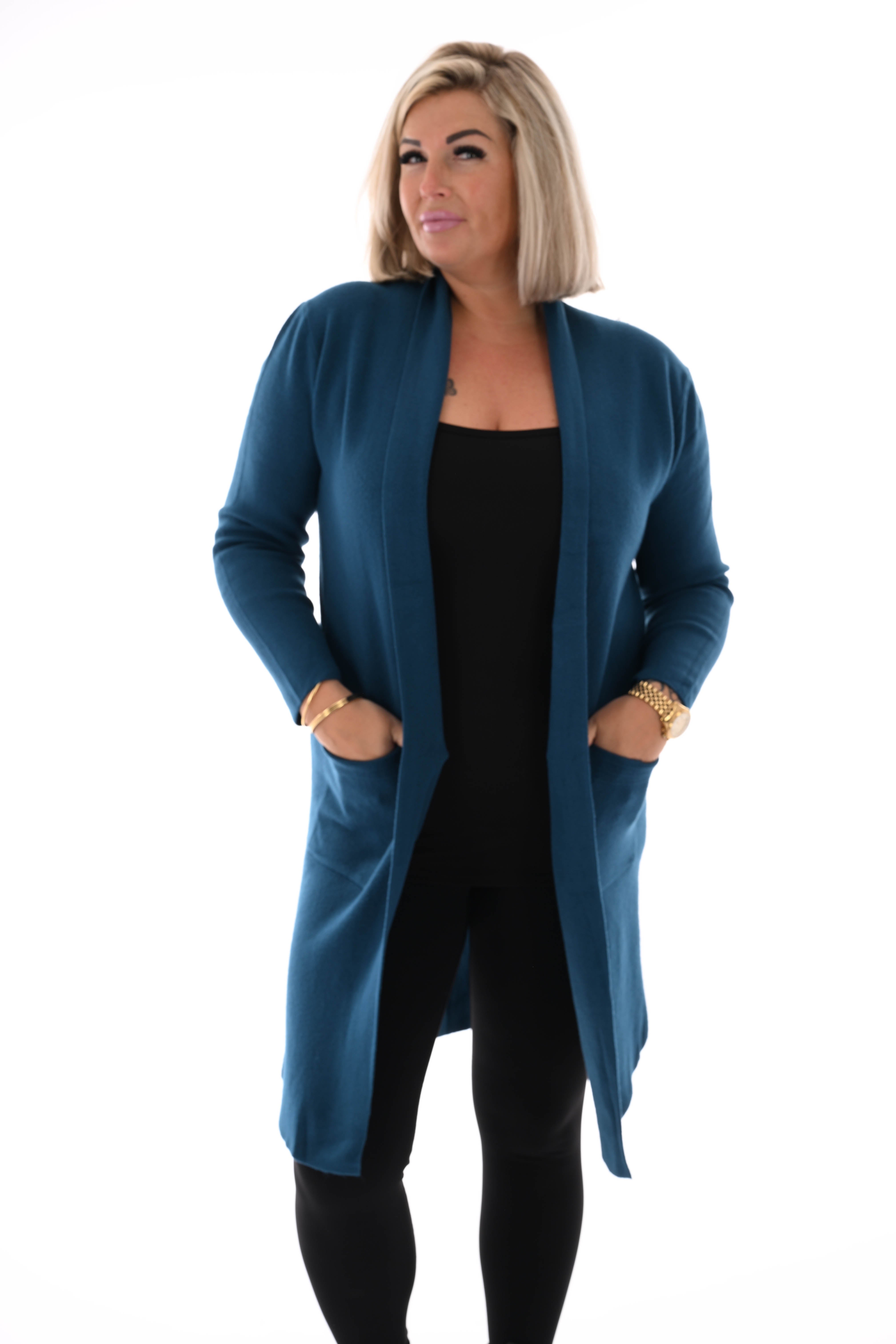 Vest half lang petrol