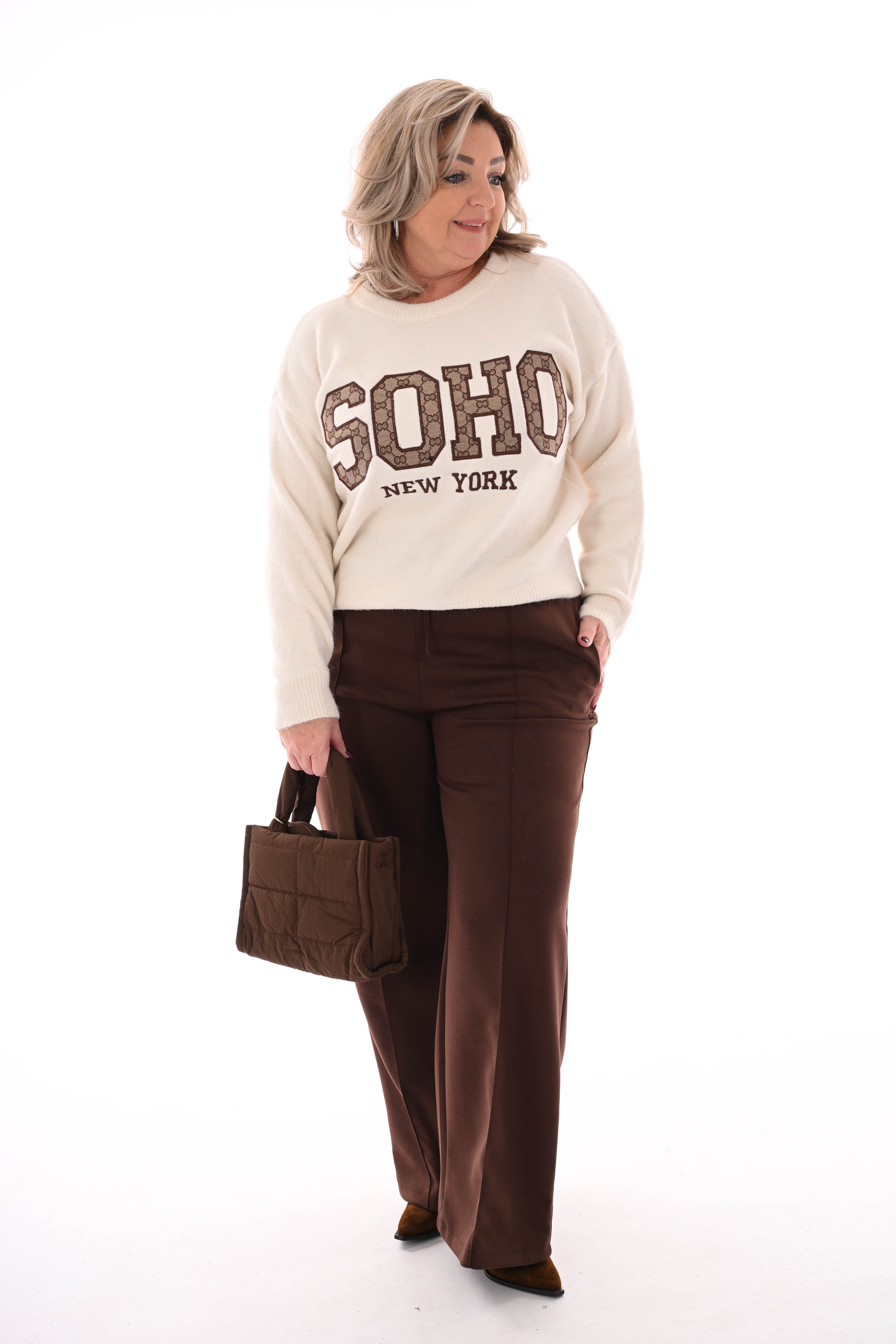 Gebreide trui soho roomwit