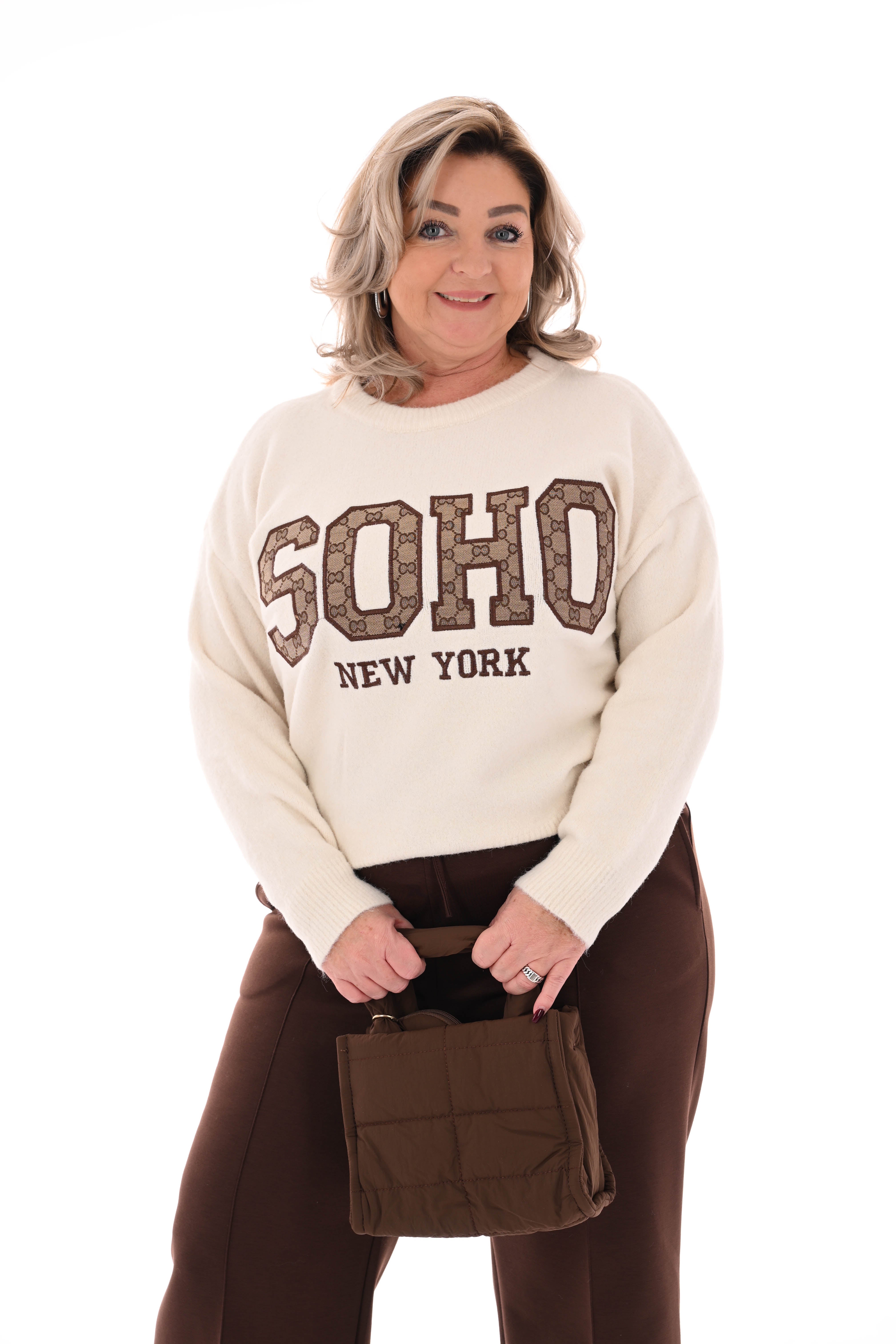 Gebreide trui soho roomwit