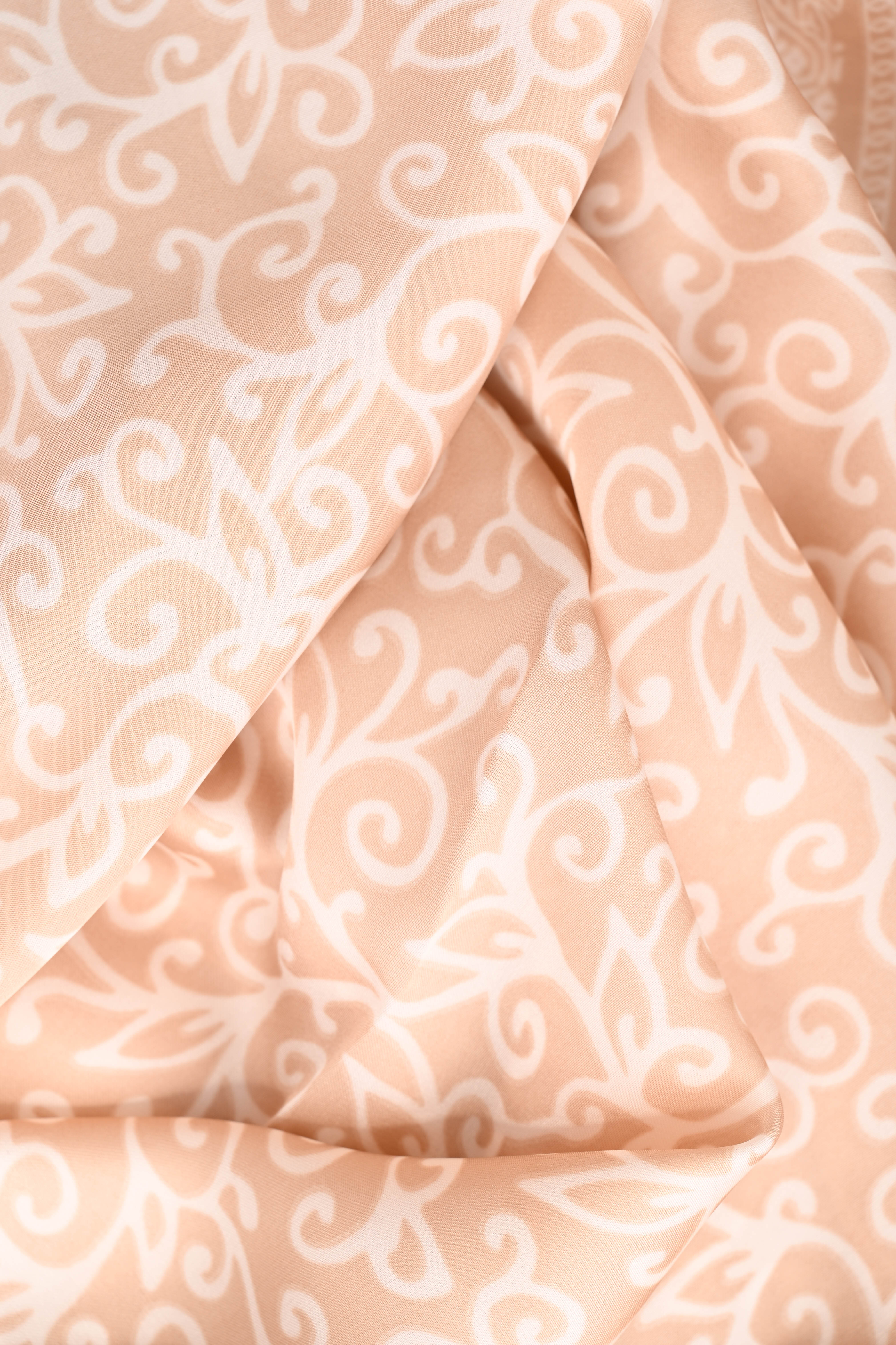 Kort sjaaltje paisley beige