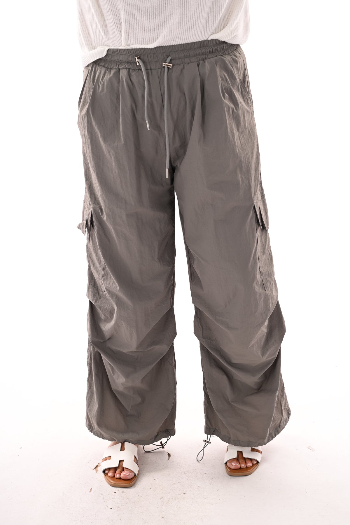 Cargo parachute broek taupe