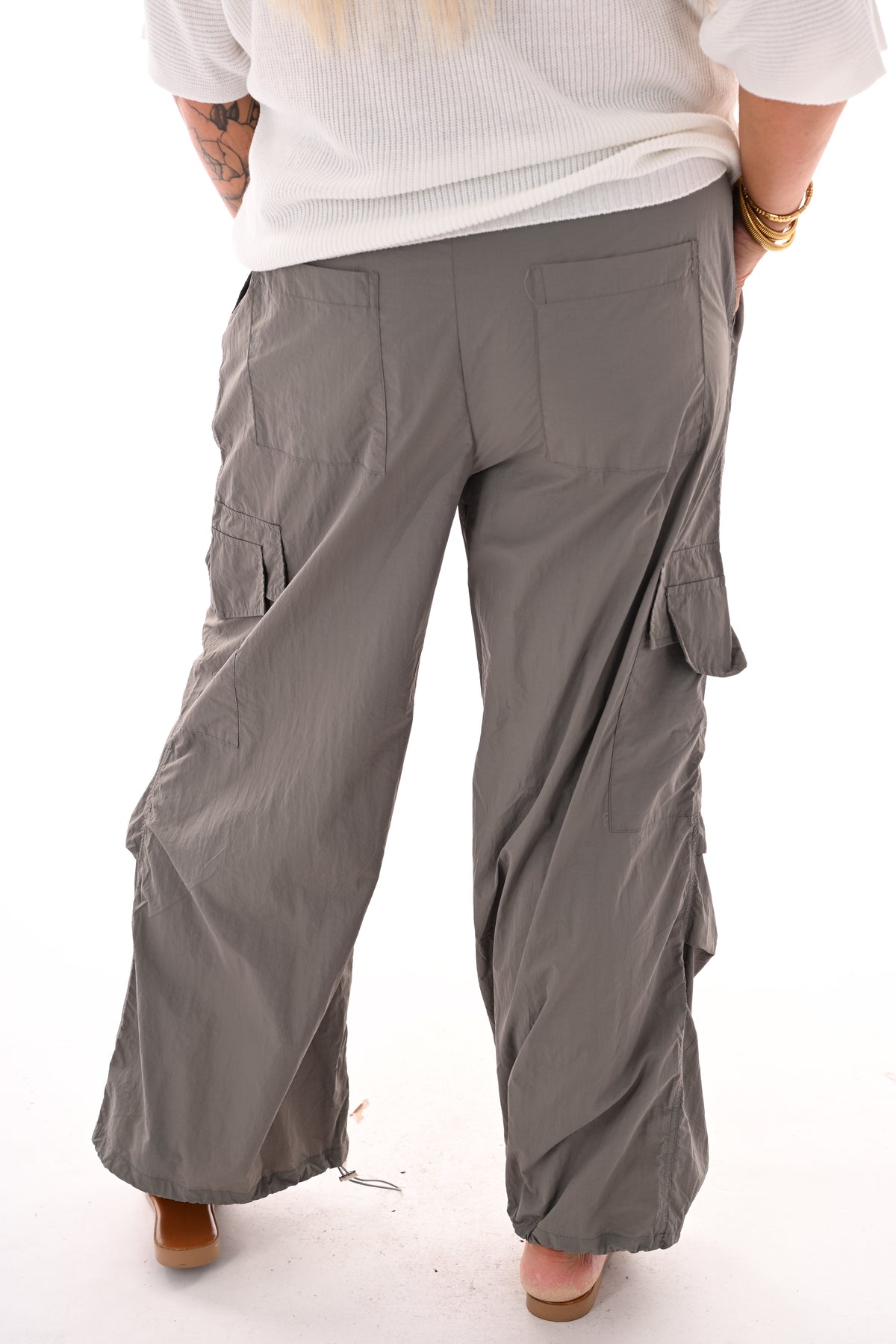 Cargo parachute broek taupe