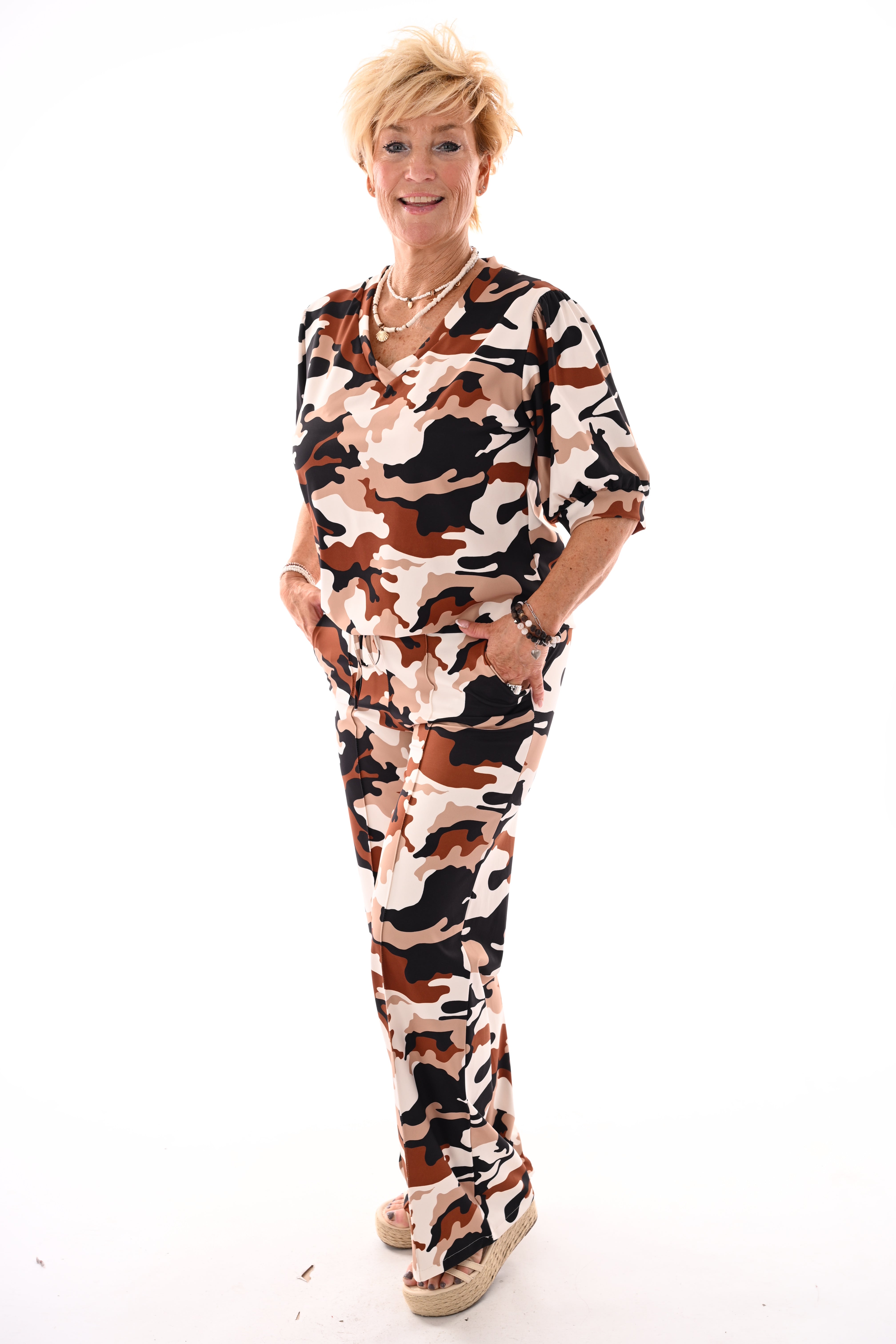 Travel broek army bruin