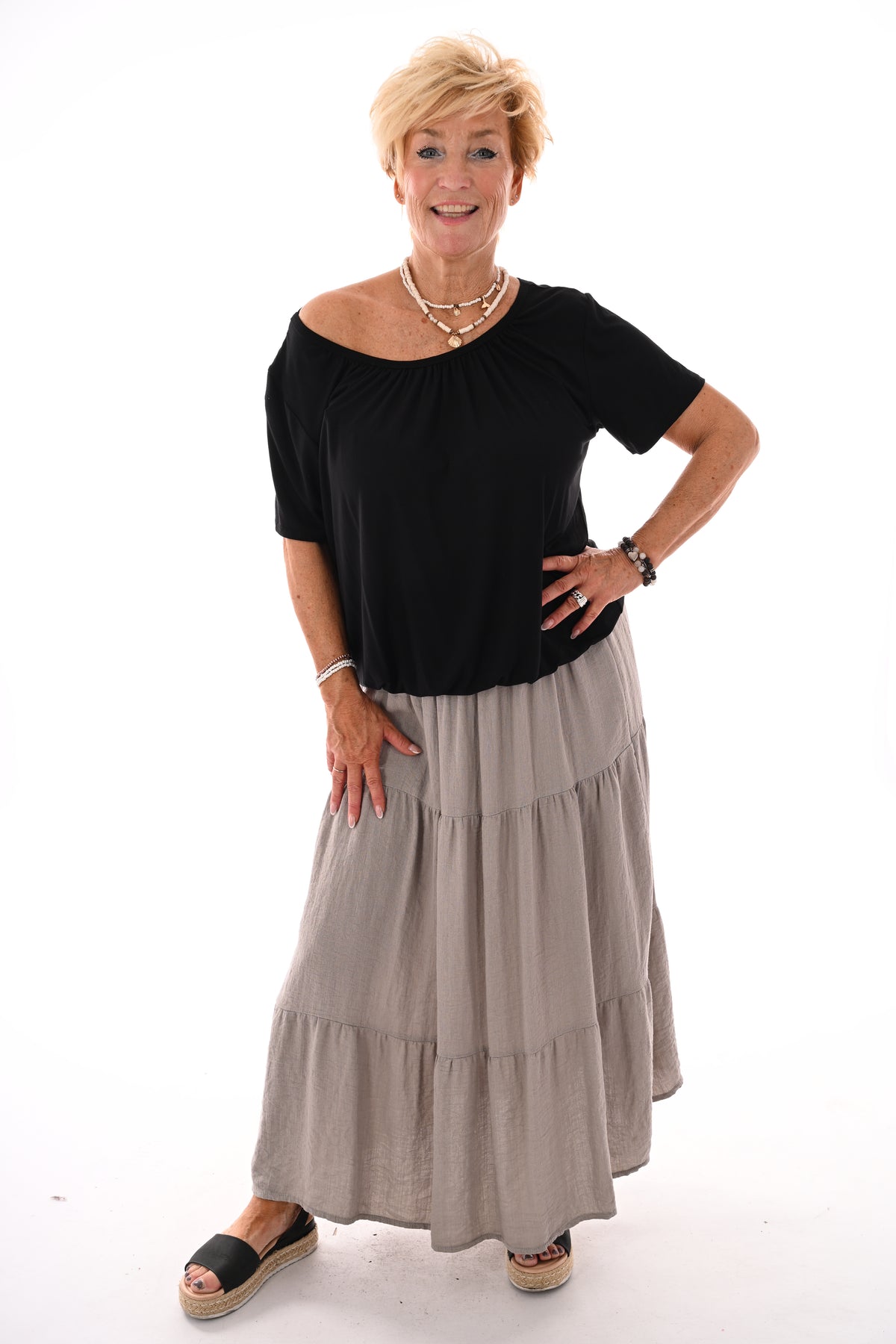 Basic top uni zwart