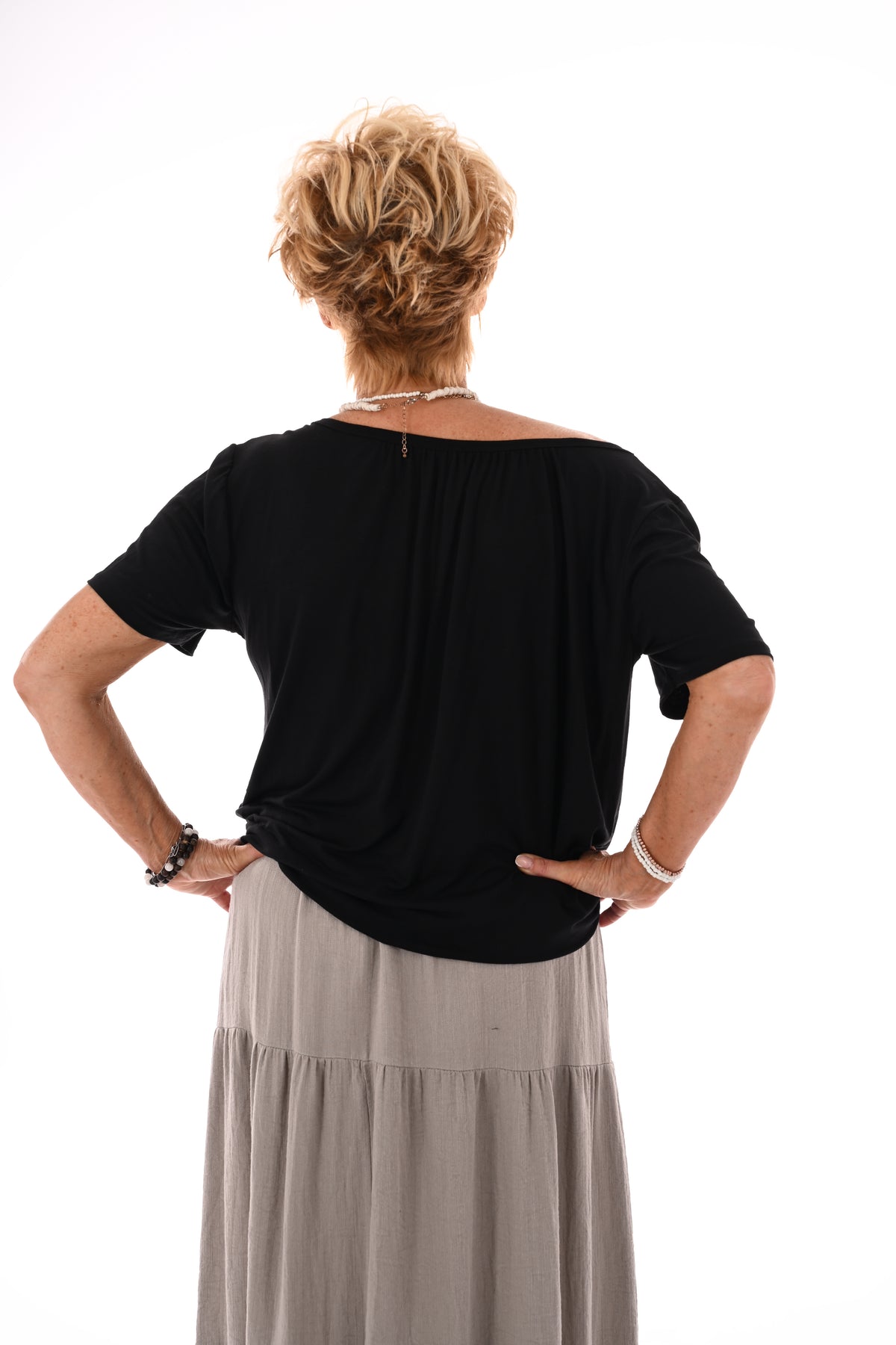Basic top uni zwart