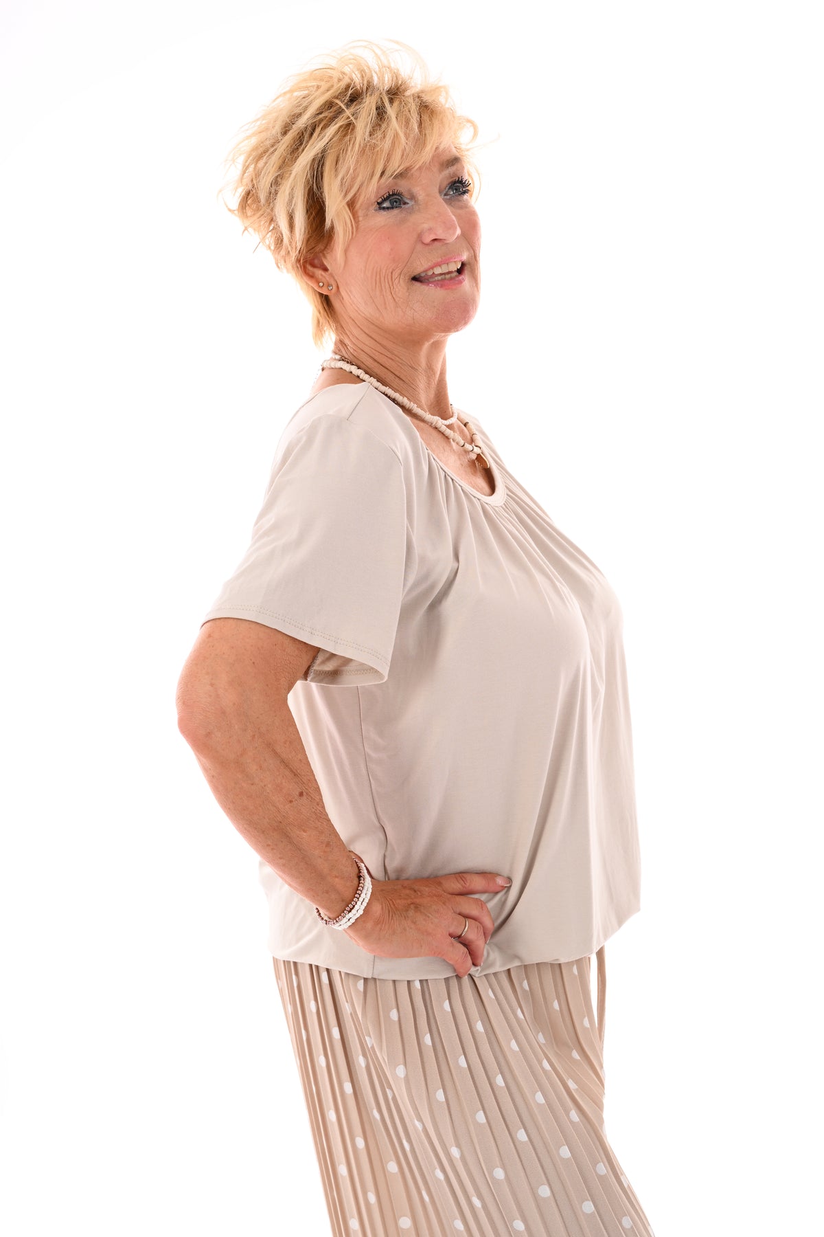 Basic top uni beige