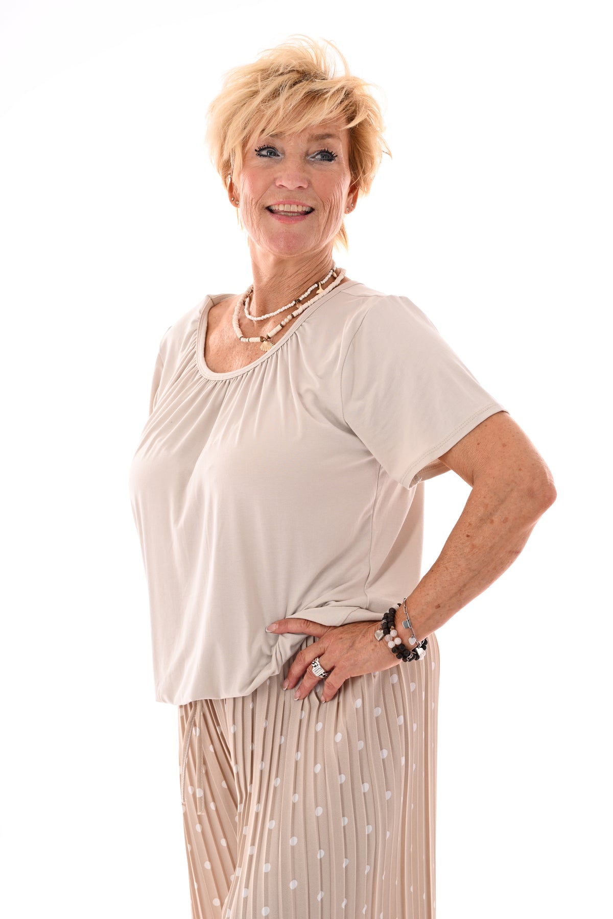 Basic top uni beige
