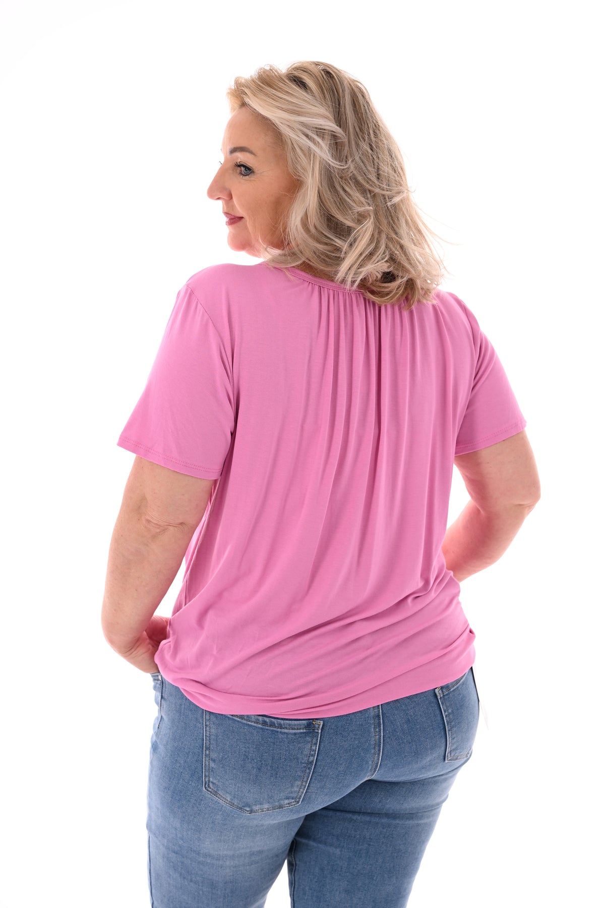 Basic top uni roze