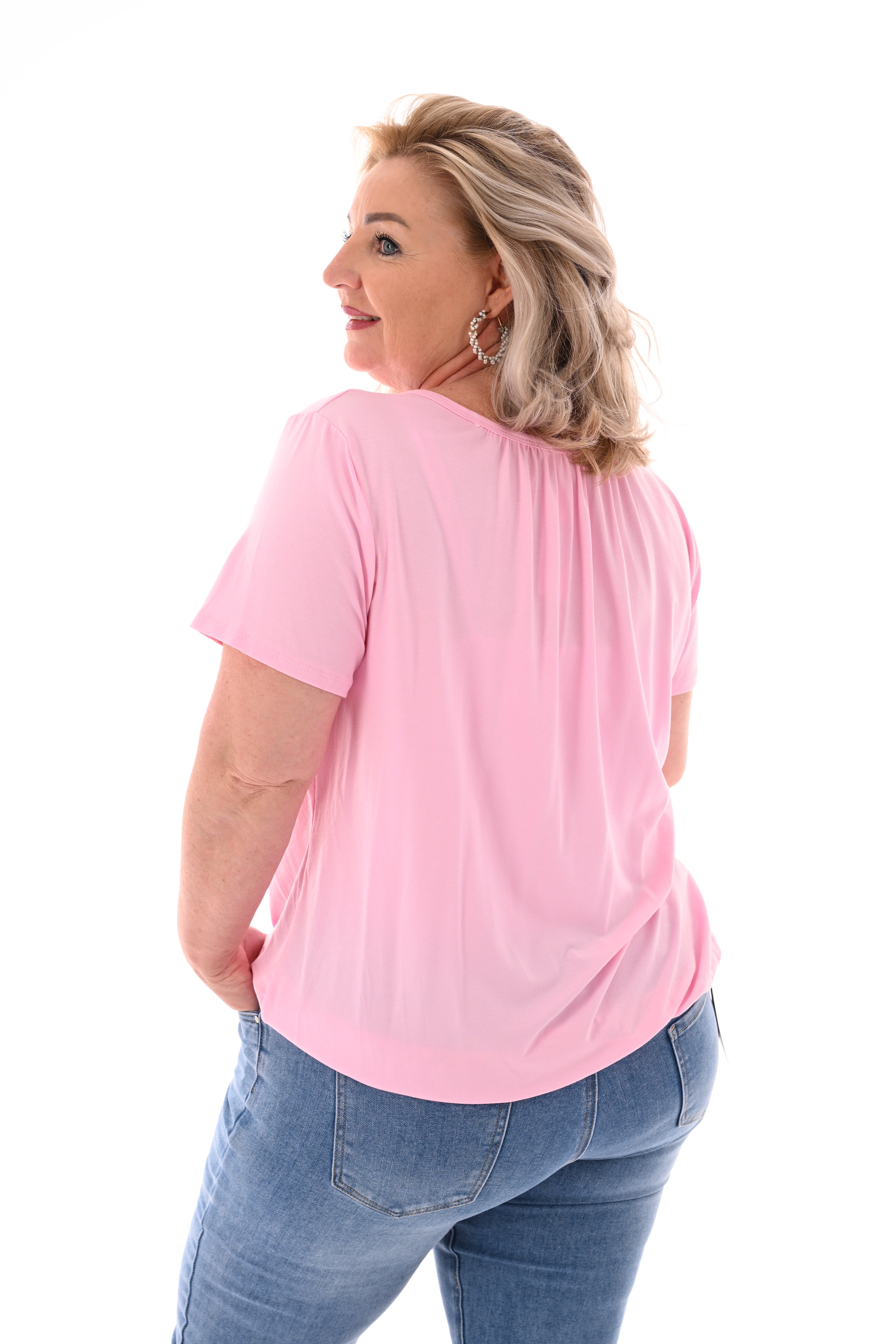 Basic top uni lichtroze
