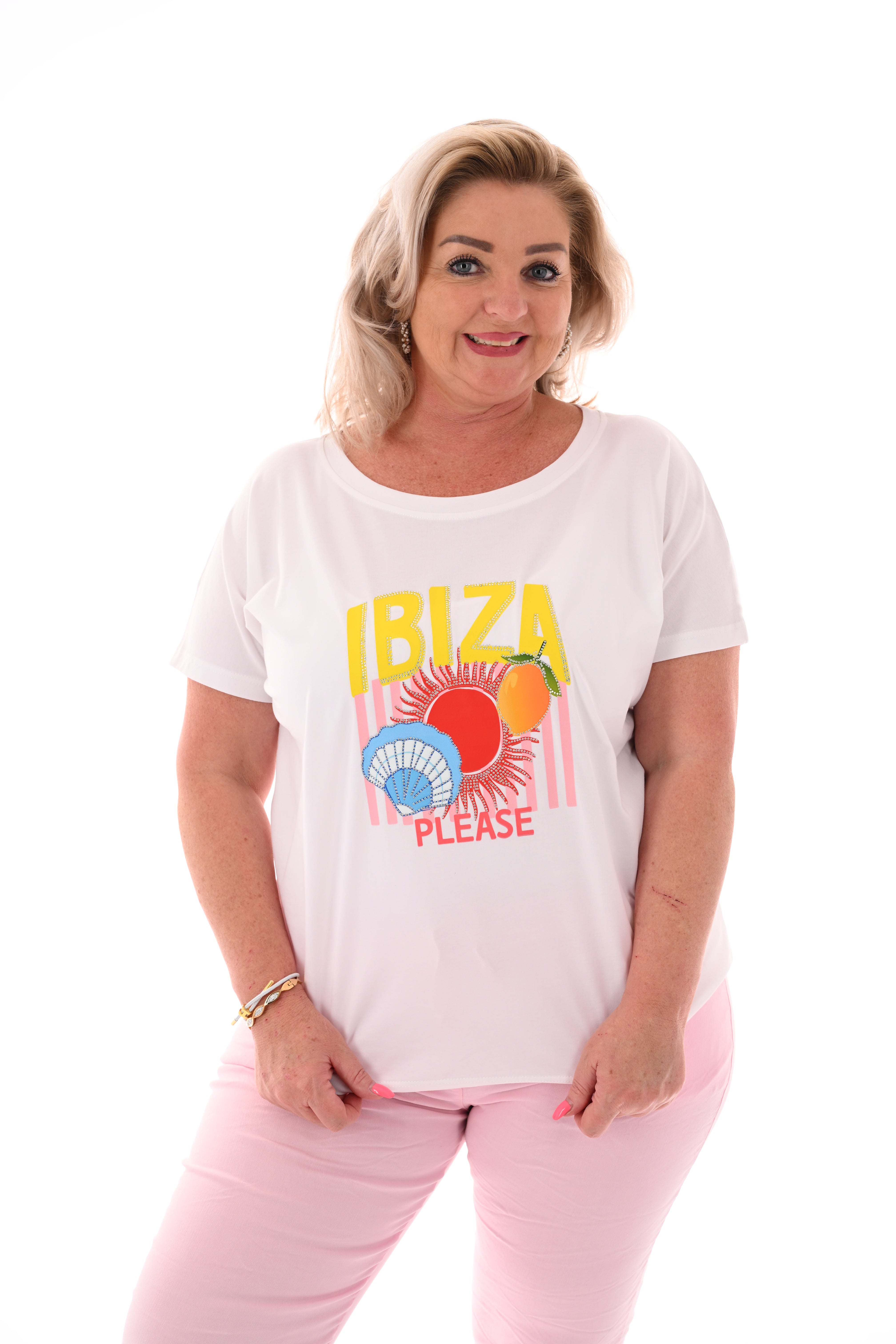 T-shirt Ibiza geel