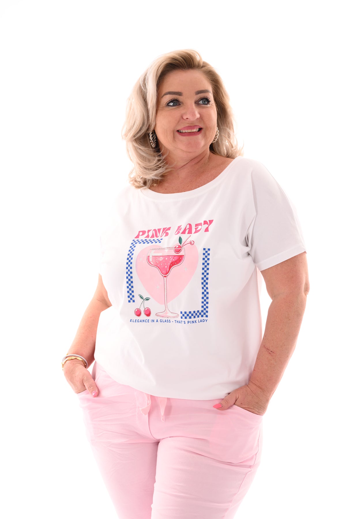 T-shirt pink lady roze