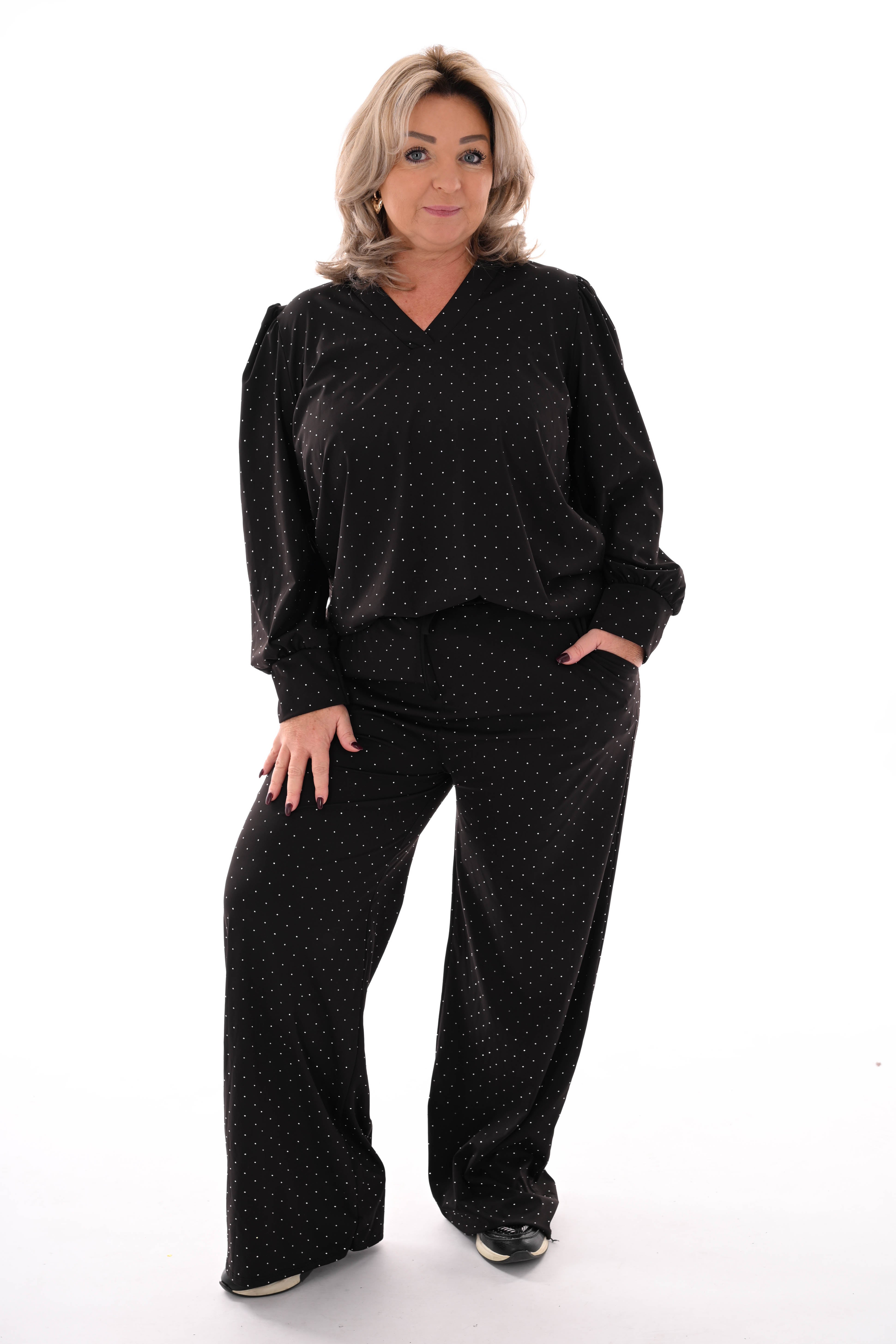 Travel pak met strass zwart