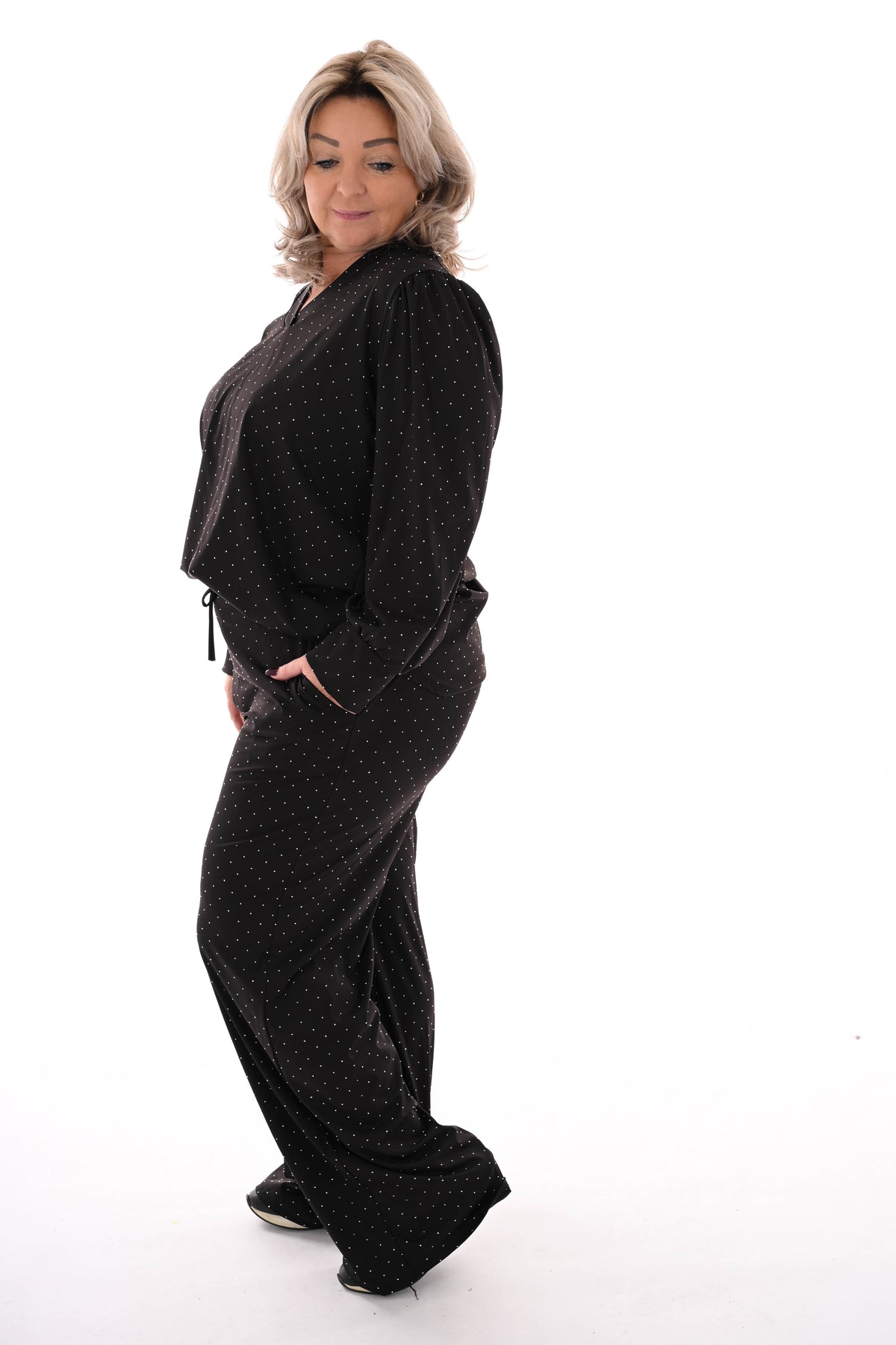 Travel pak met strass zwart