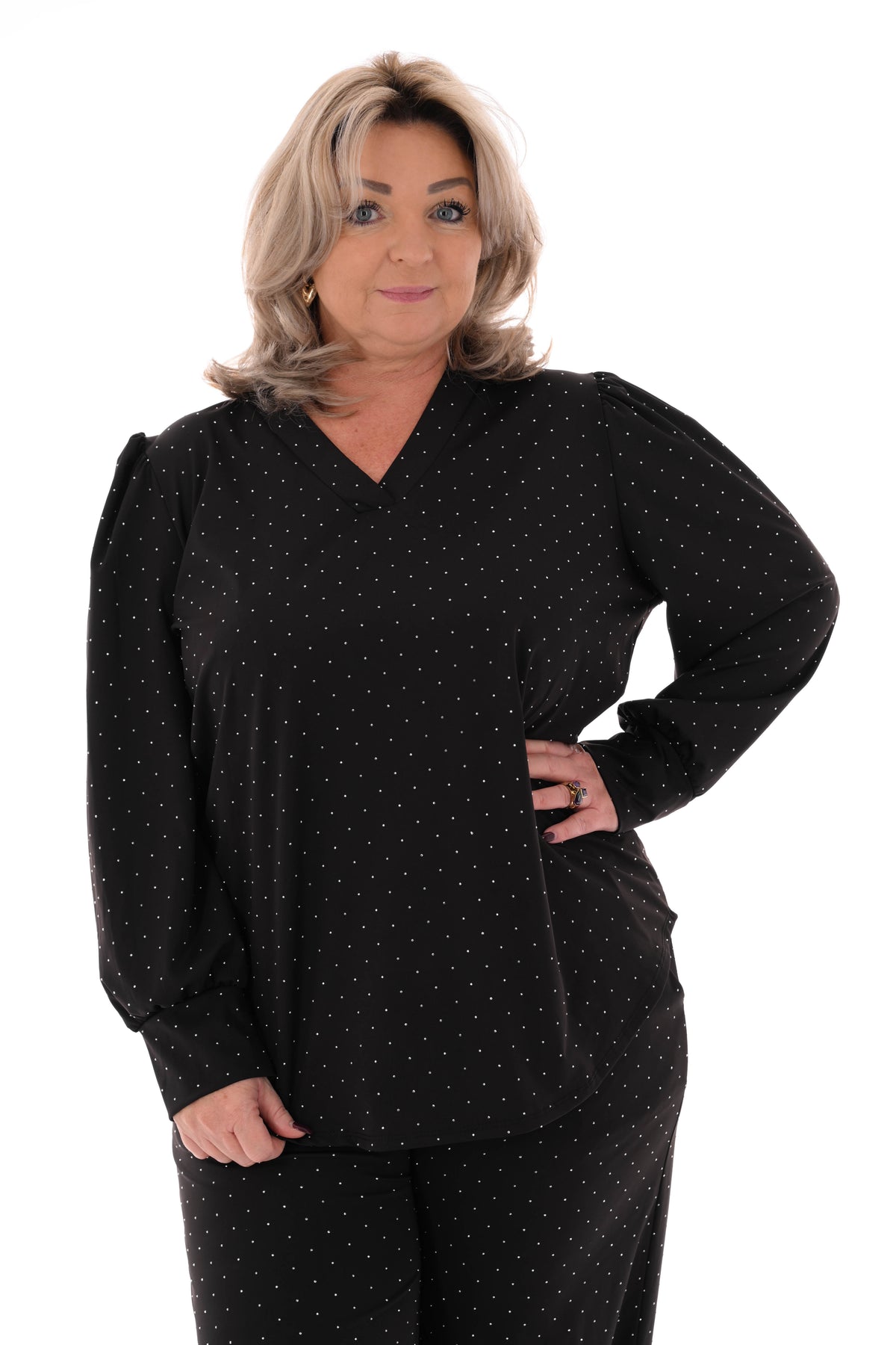 Travel pak met strass zwart