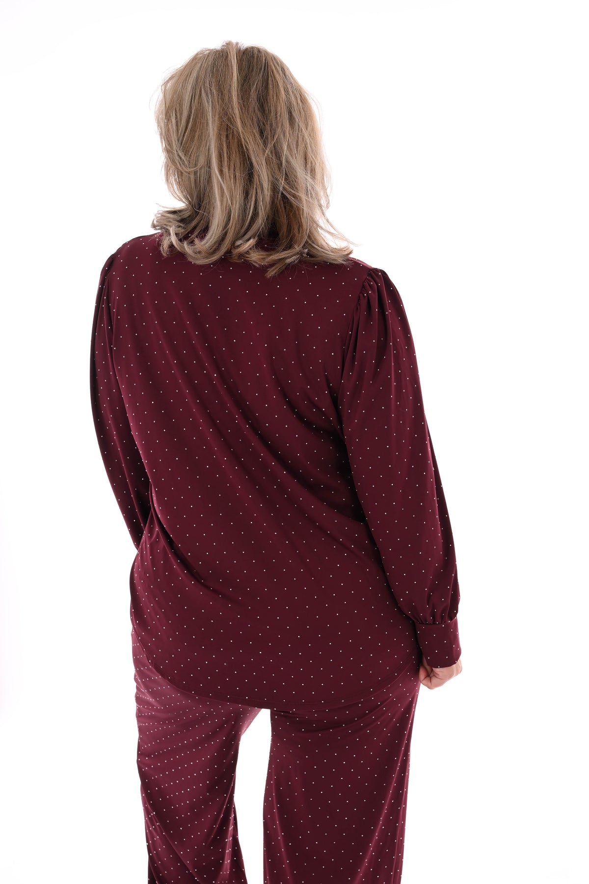 Travel pak met strass bordeaux