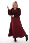 Lange rok suedelook bordeaux