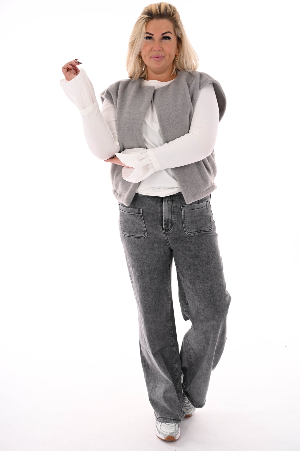 Redberry wide leg grijs