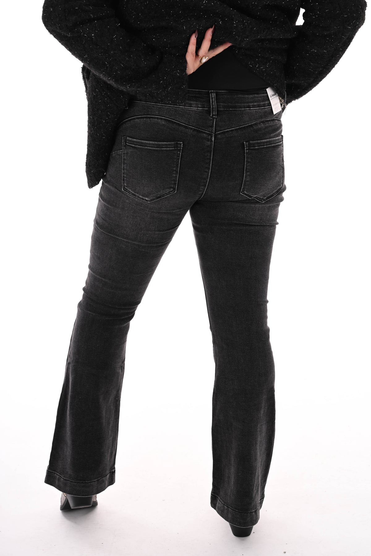 G-smack flare gemeleerd zwart