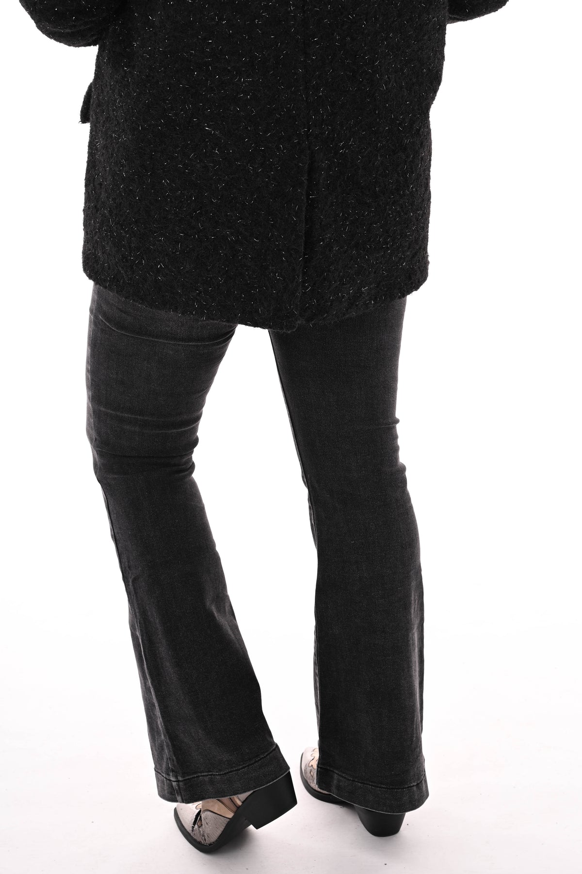 G-smack flare gemeleerd zwart