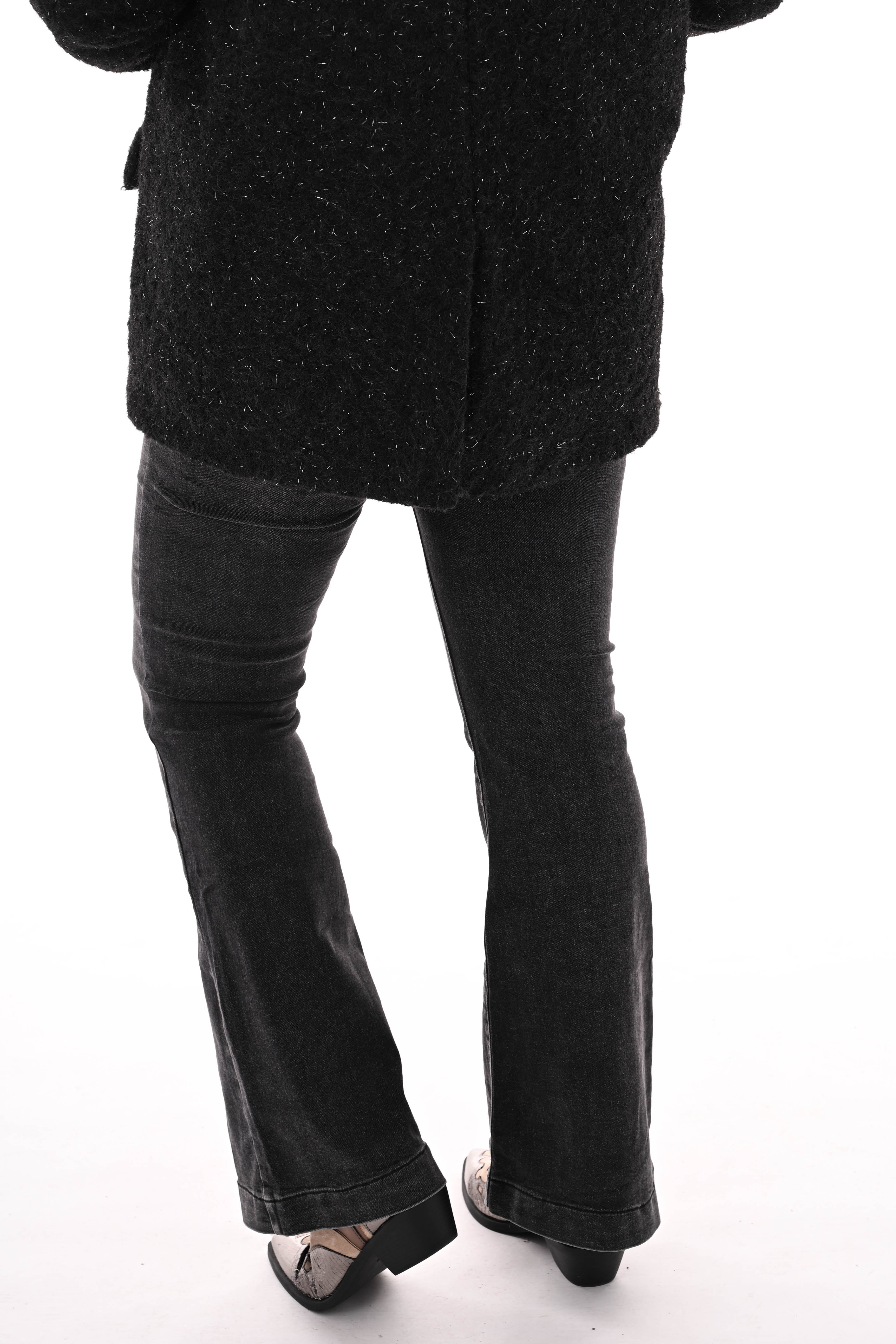 G-smack flare gemeleerd zwart