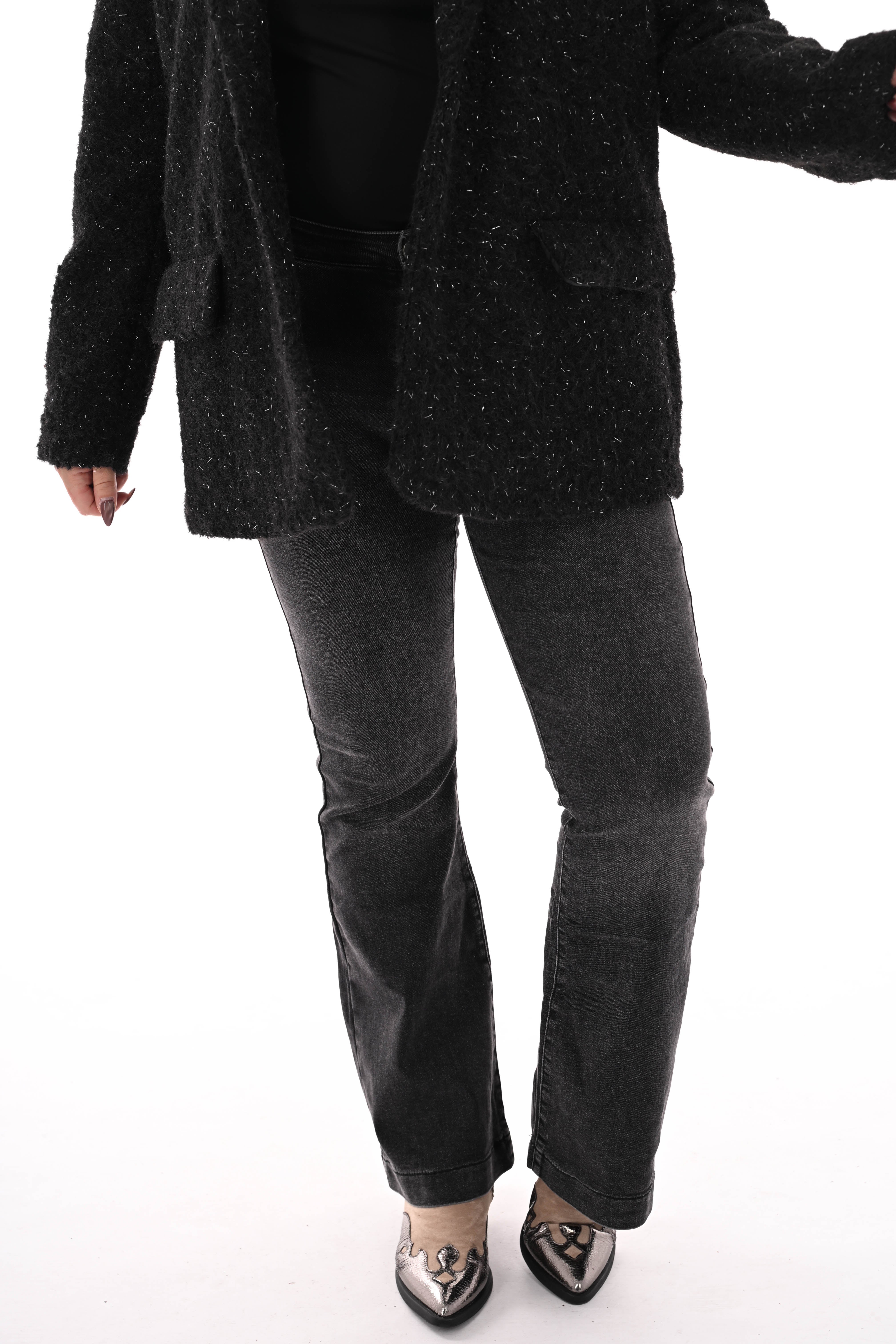 G-smack flare gemeleerd zwart