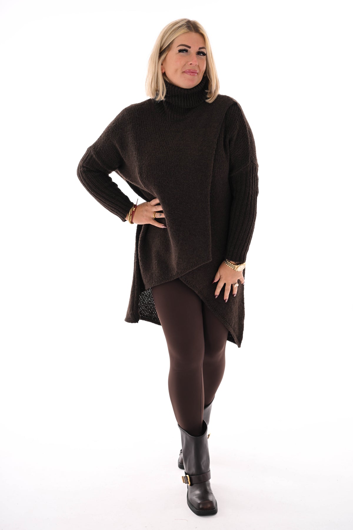 Overslag coltrui donkerbruin