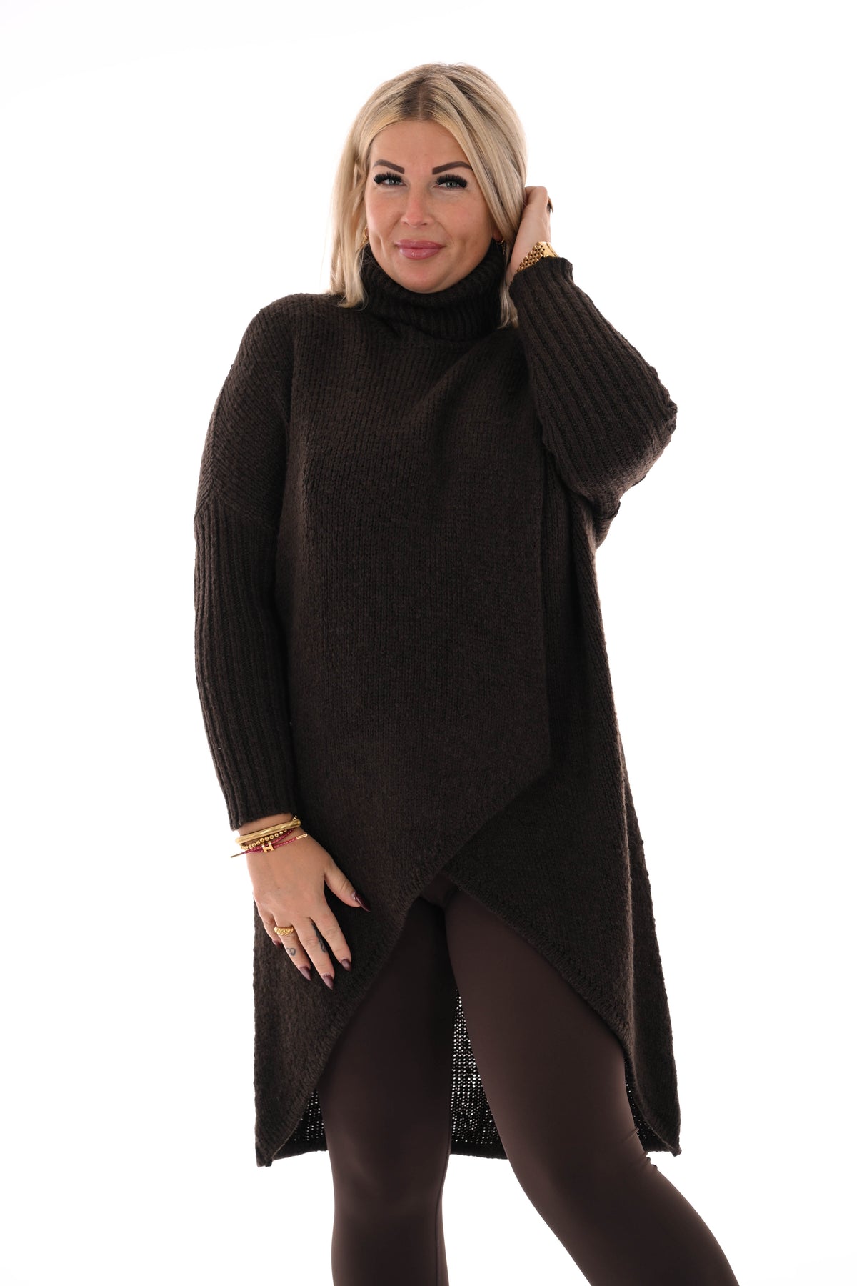 Overslag coltrui donkerbruin