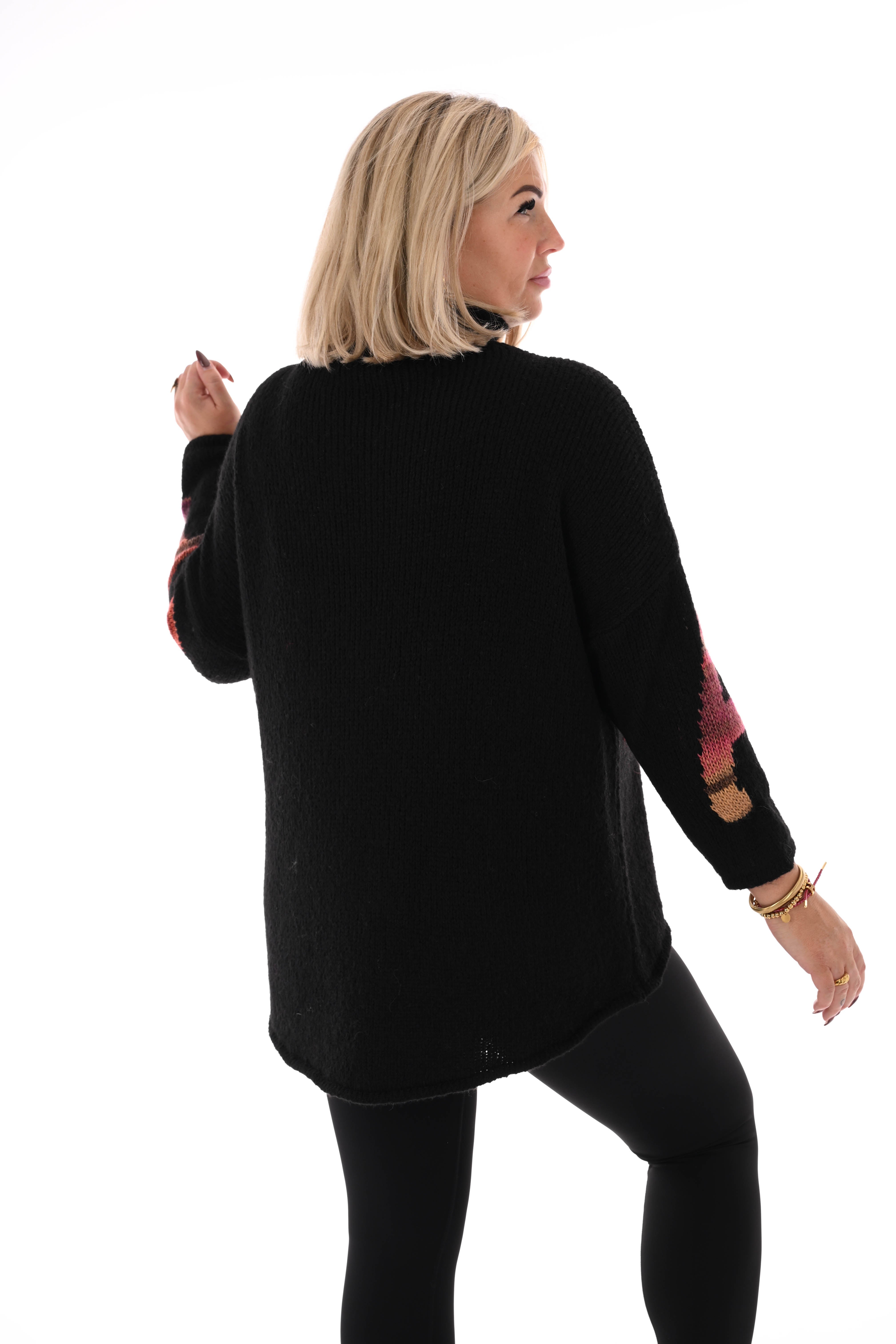 Gebreide trui turtle neck amour zwart
