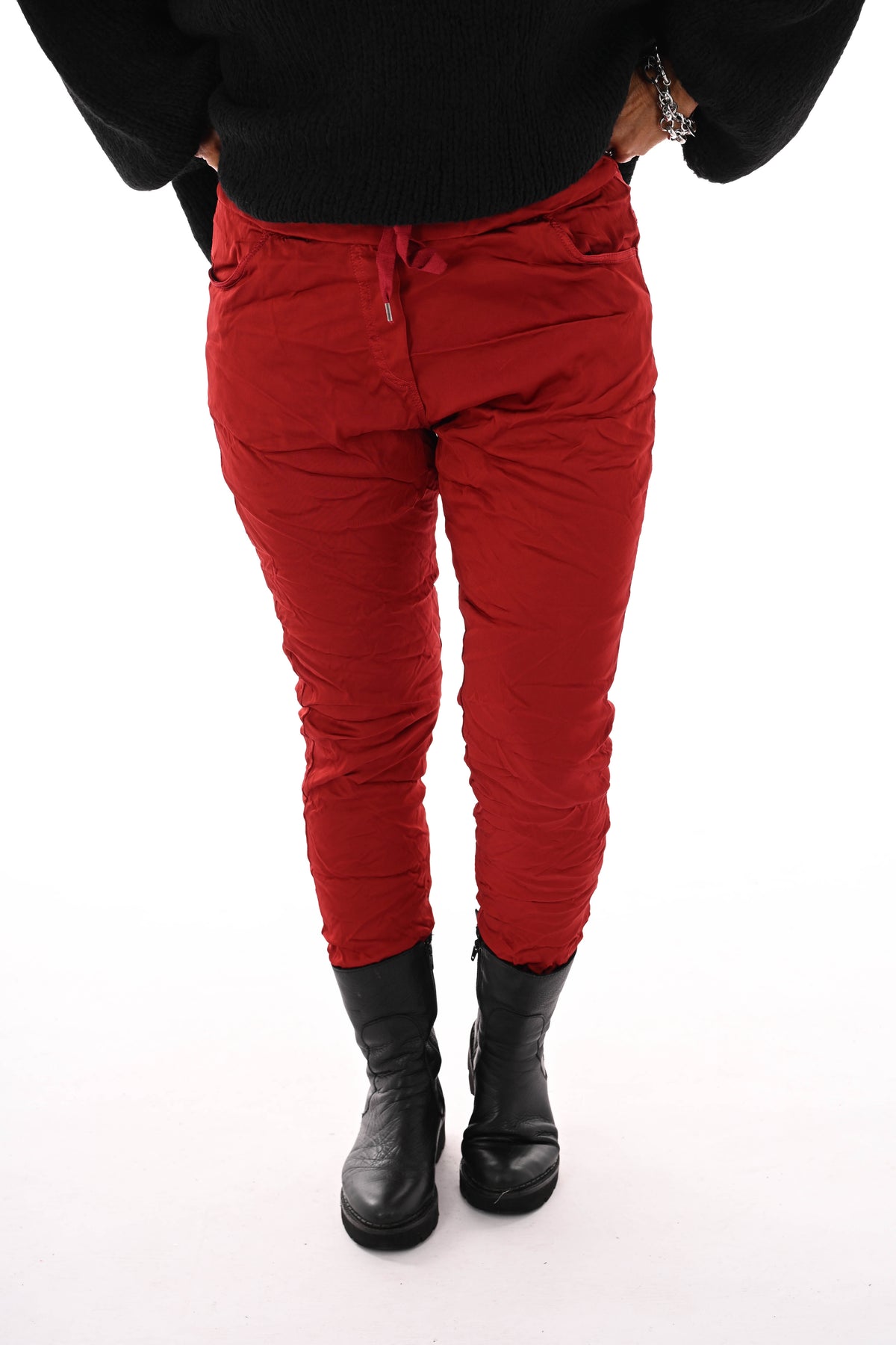 Silky stretchbroek bordeaux