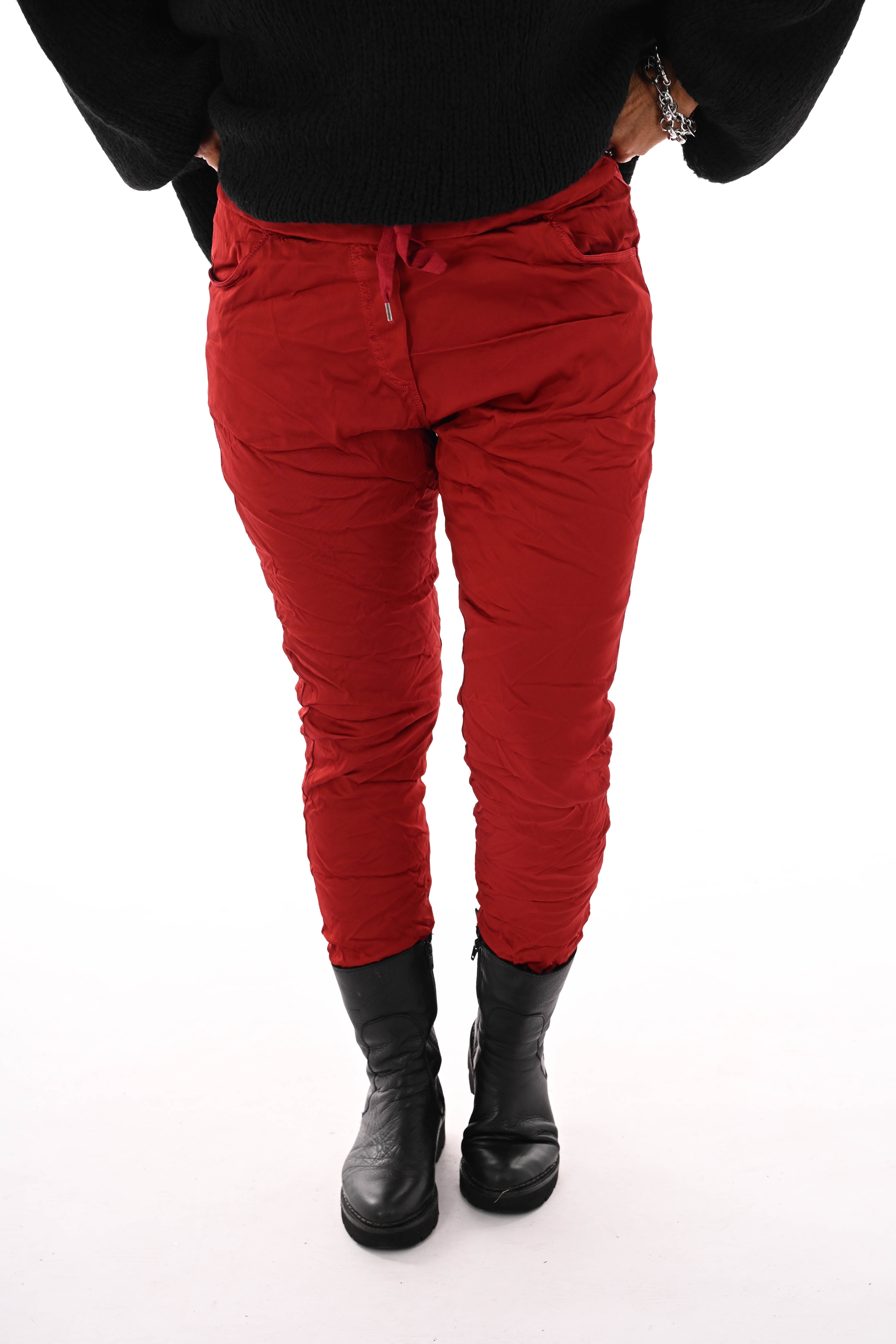 Silky stretchbroek bordeaux