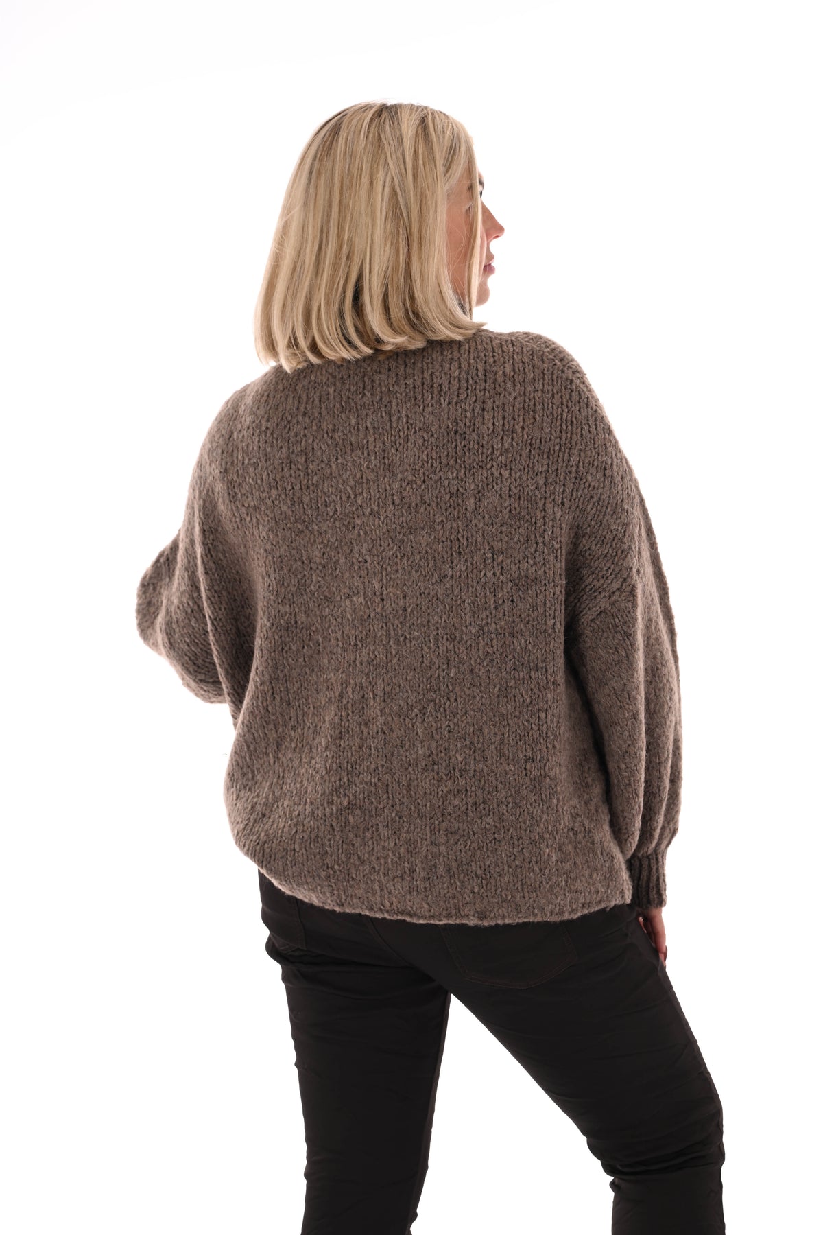 Coltrui grof gebreid taupe