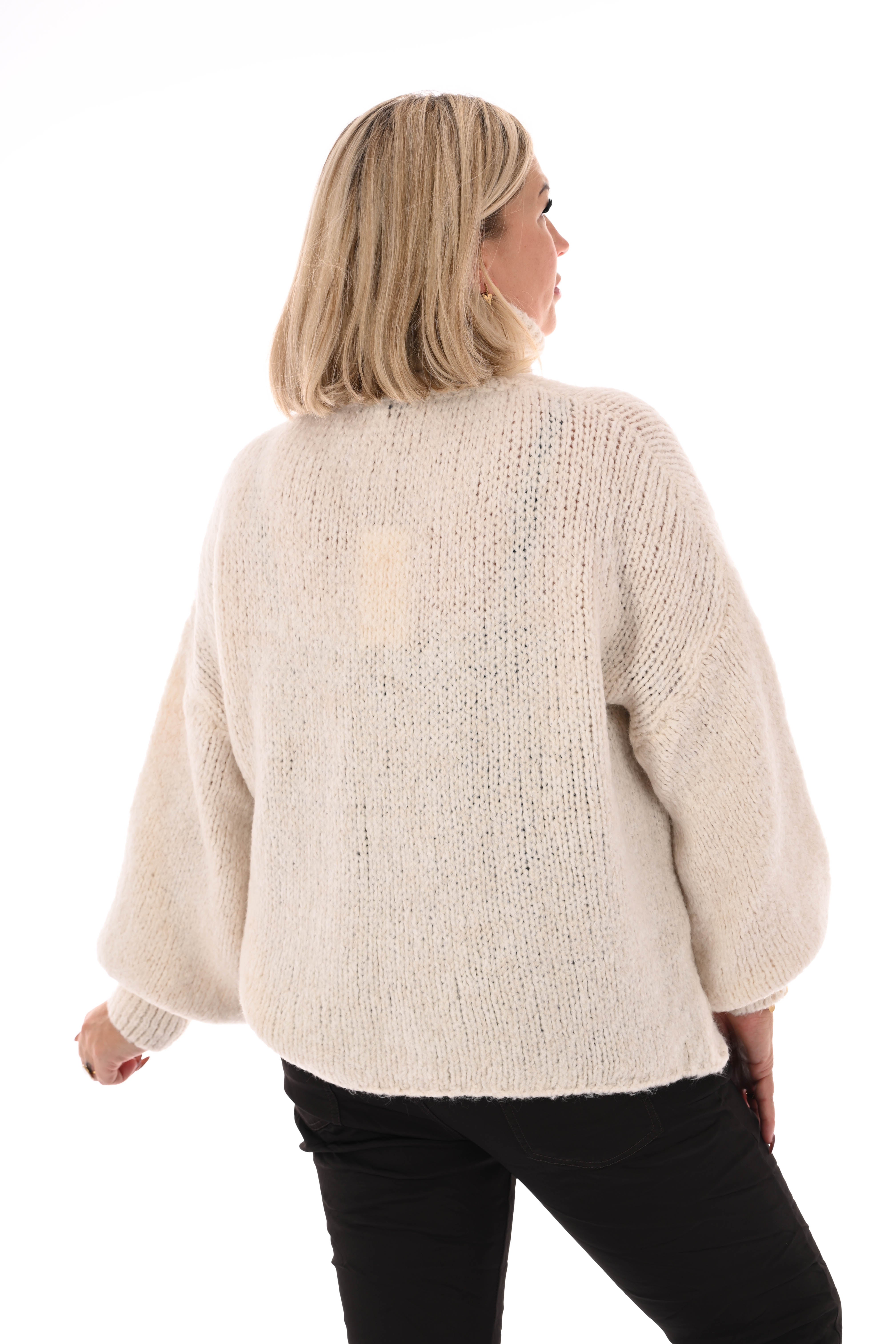 Coltrui grof gebreid roomwit