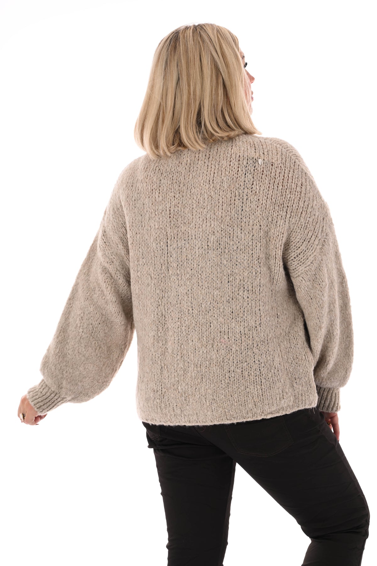 Coltrui grof gebreid beige