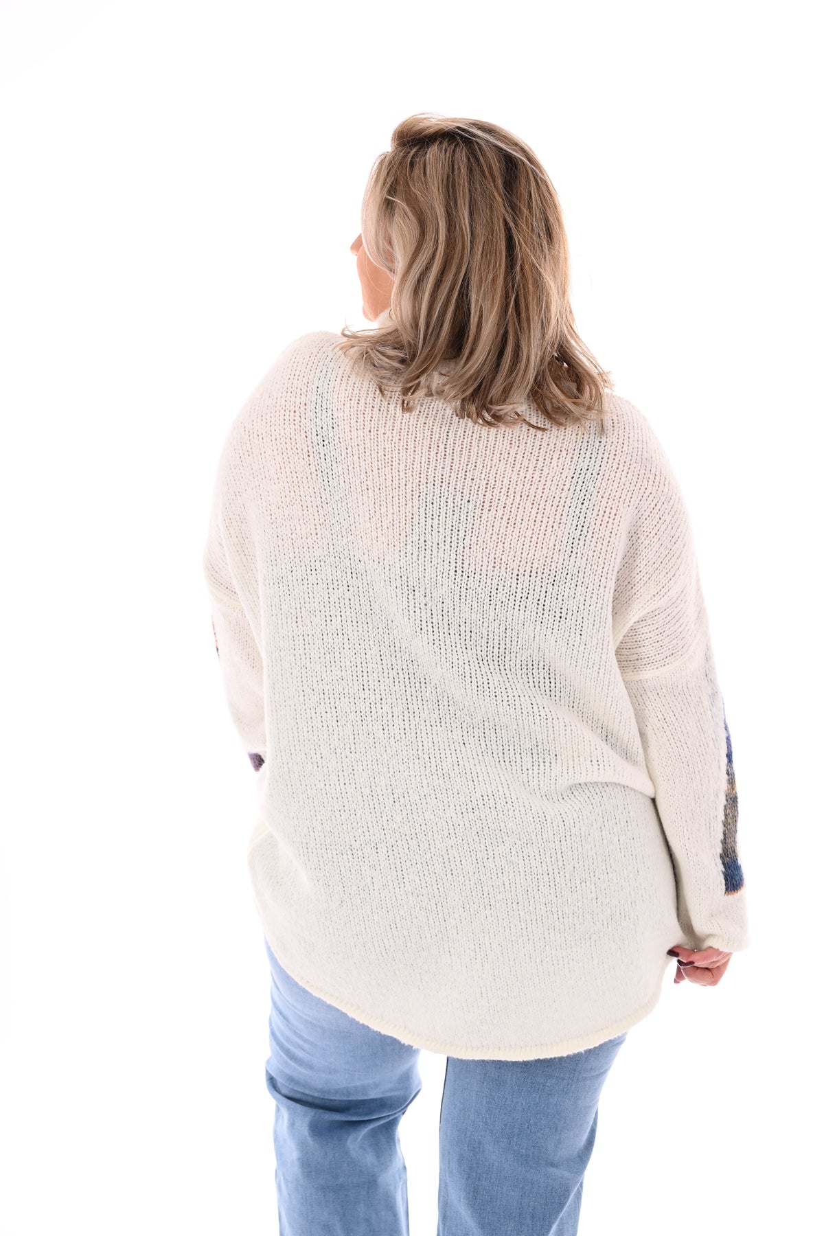 Gebreide trui turtle neck amour roomwit