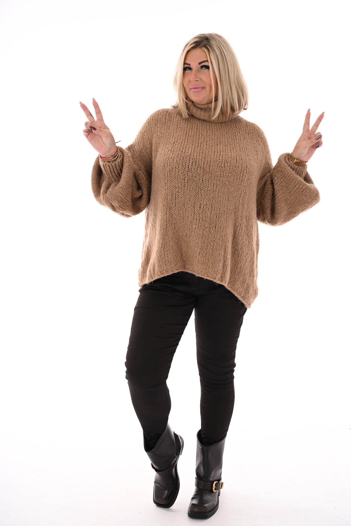 Coltrui grof gebreid camel