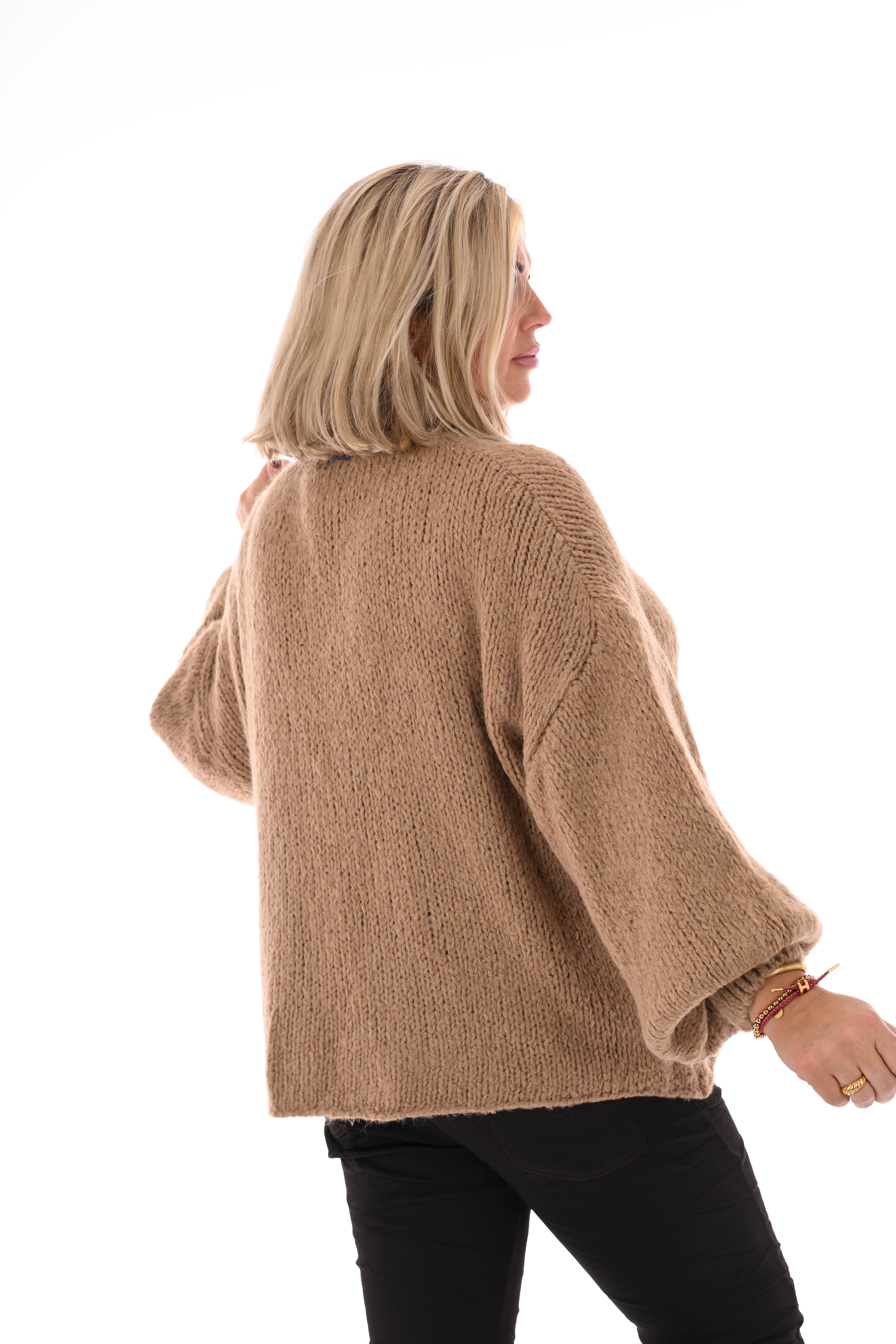 Coltrui grof gebreid camel