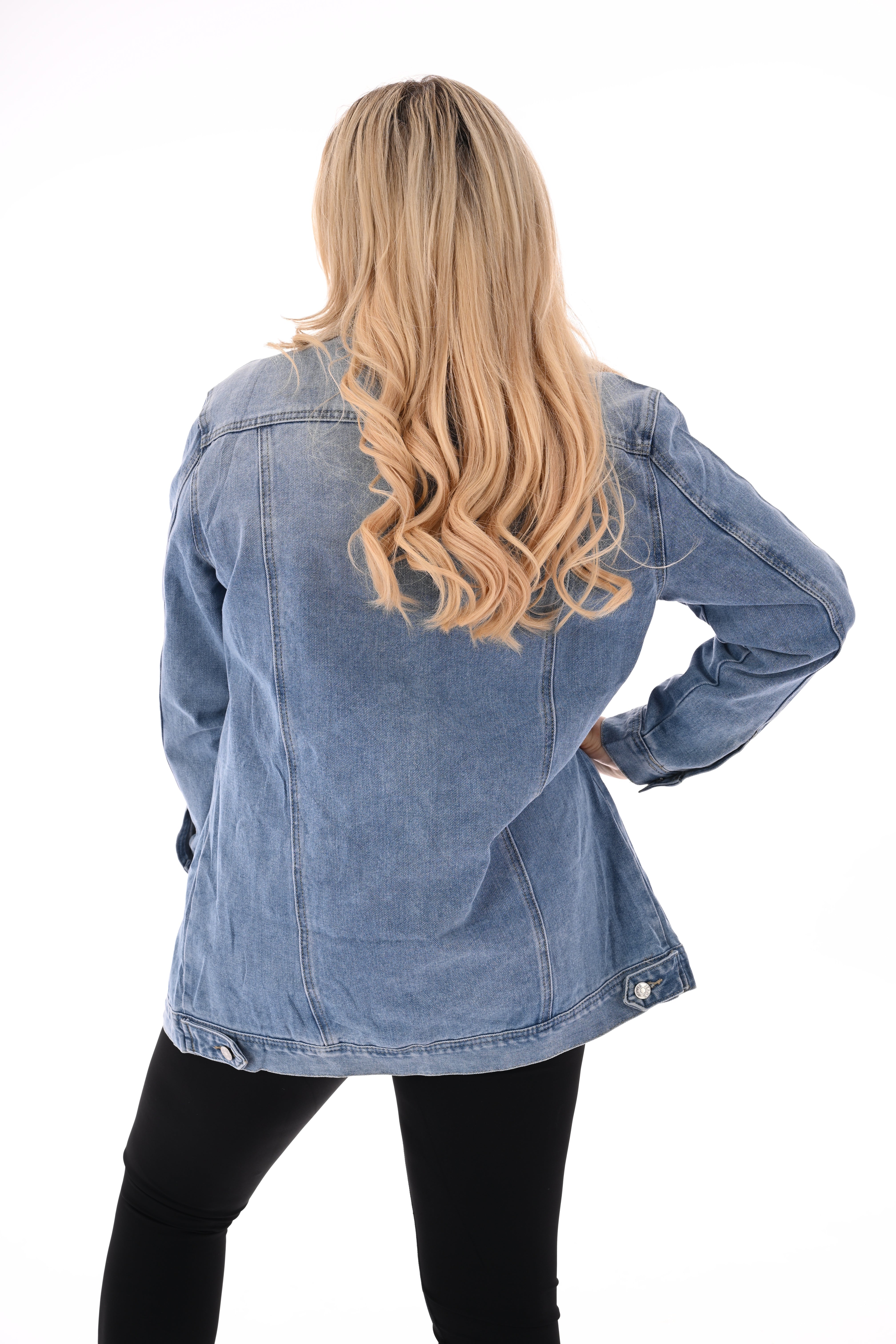 Half lange spijkerjas blauw