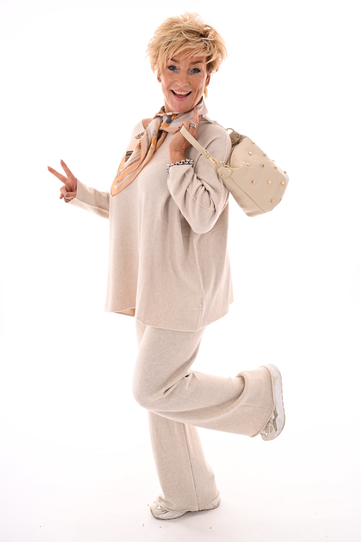 Tweedelig pak uni beige