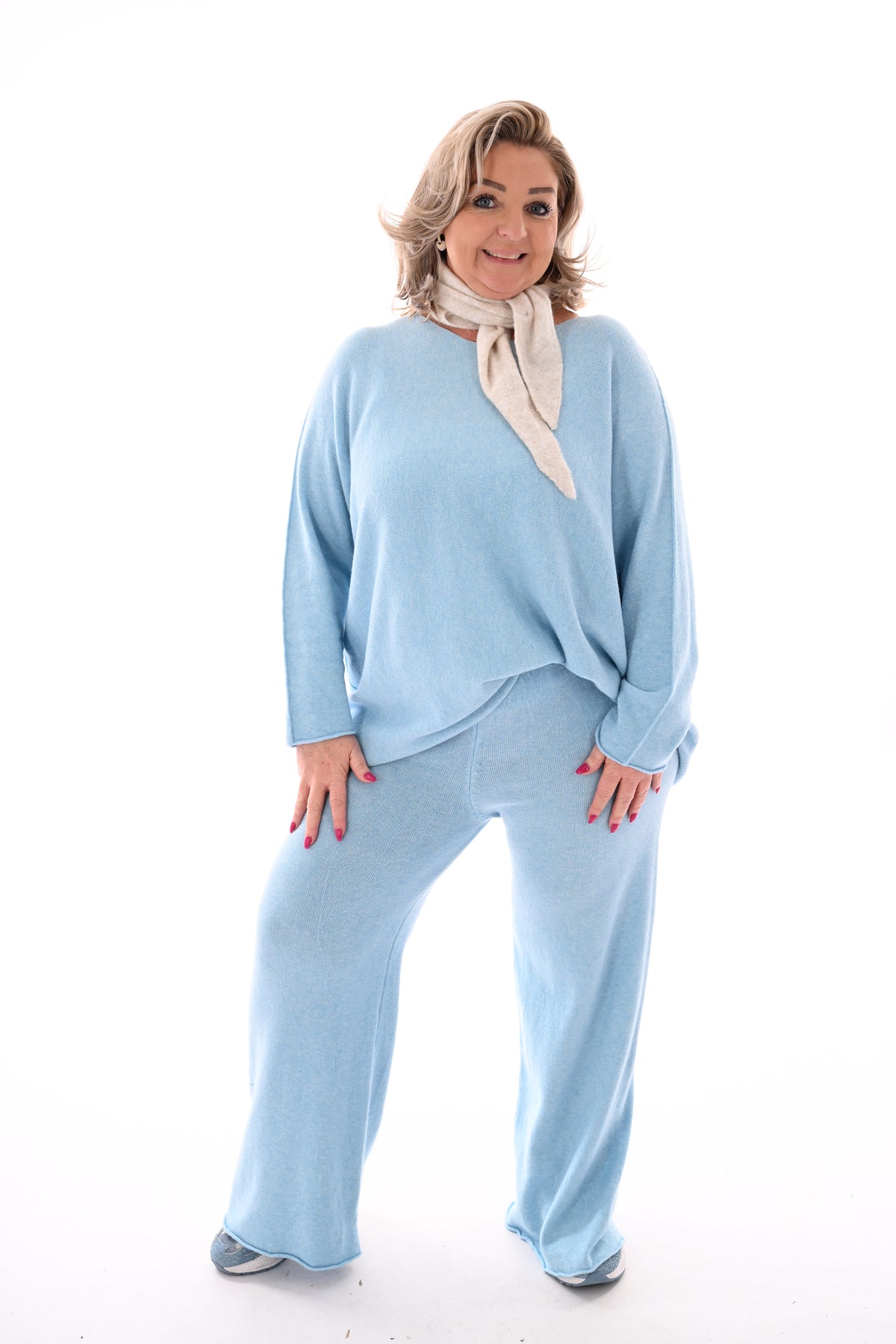 Tweedelig pak uni lichtblauw