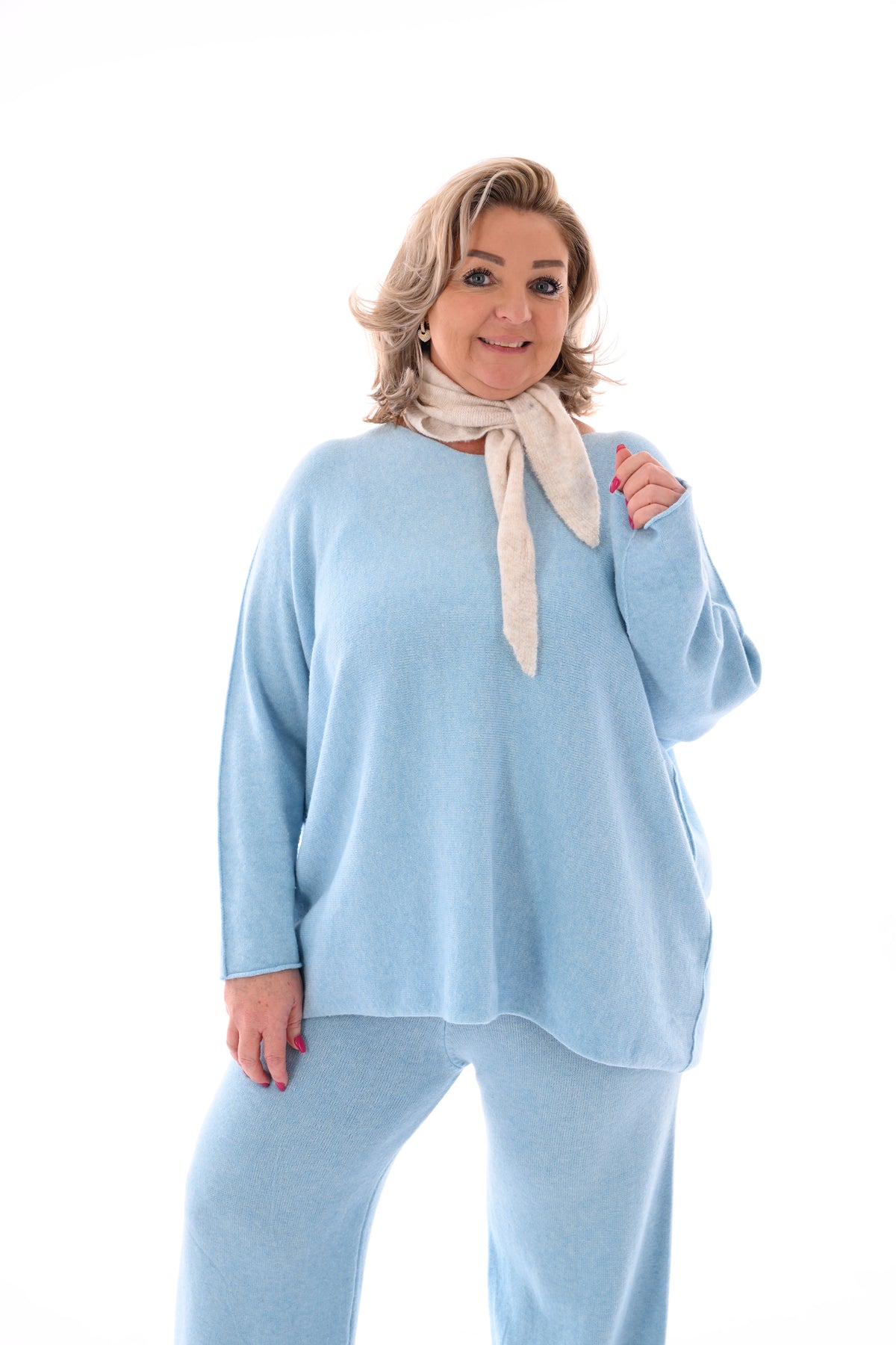 Tweedelig pak uni lichtblauw