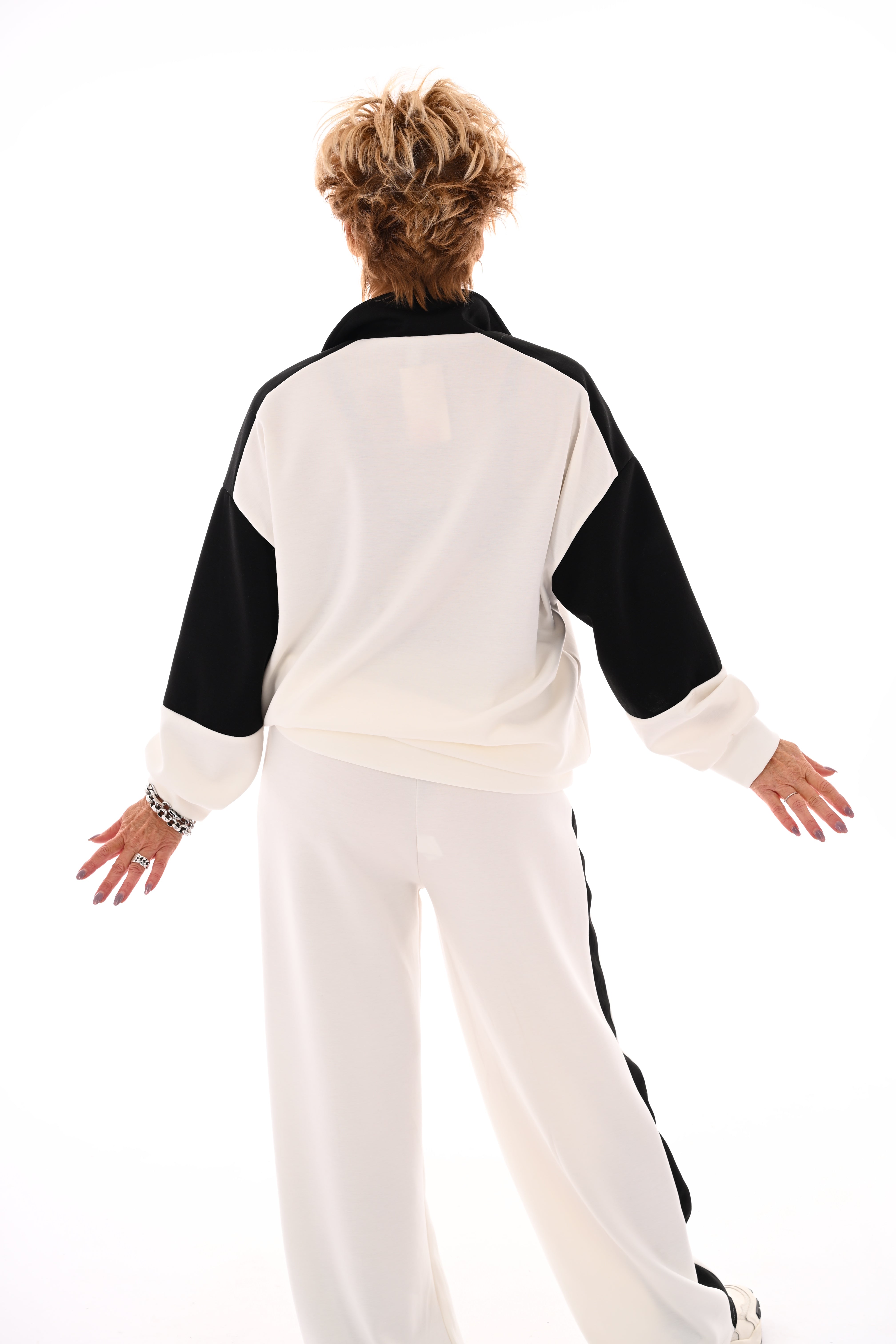 Tweedelig pak Boston zwart/roomwit