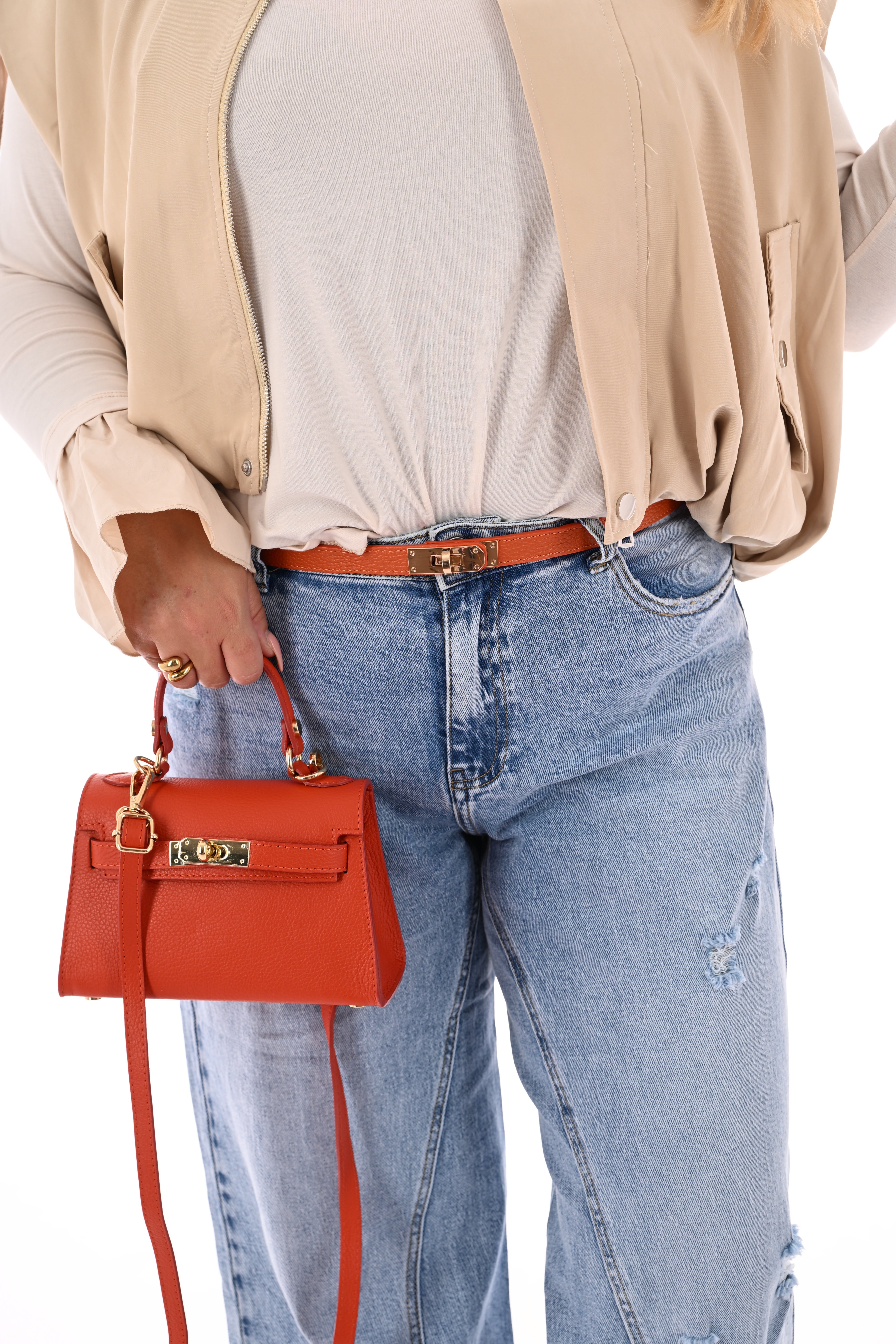 Kleine tas gesp oranje