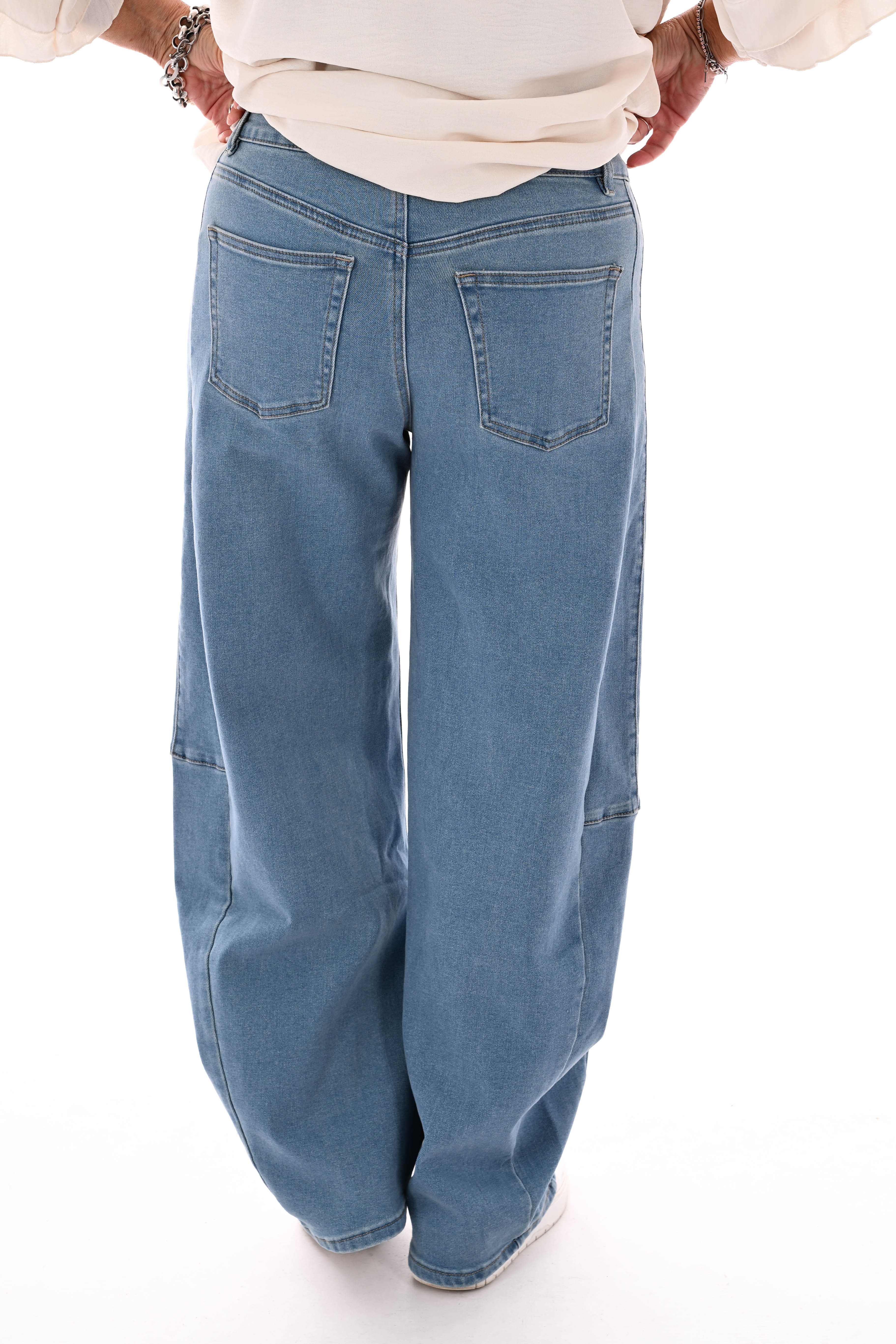 Laulia jeans ballon blauwe wassing