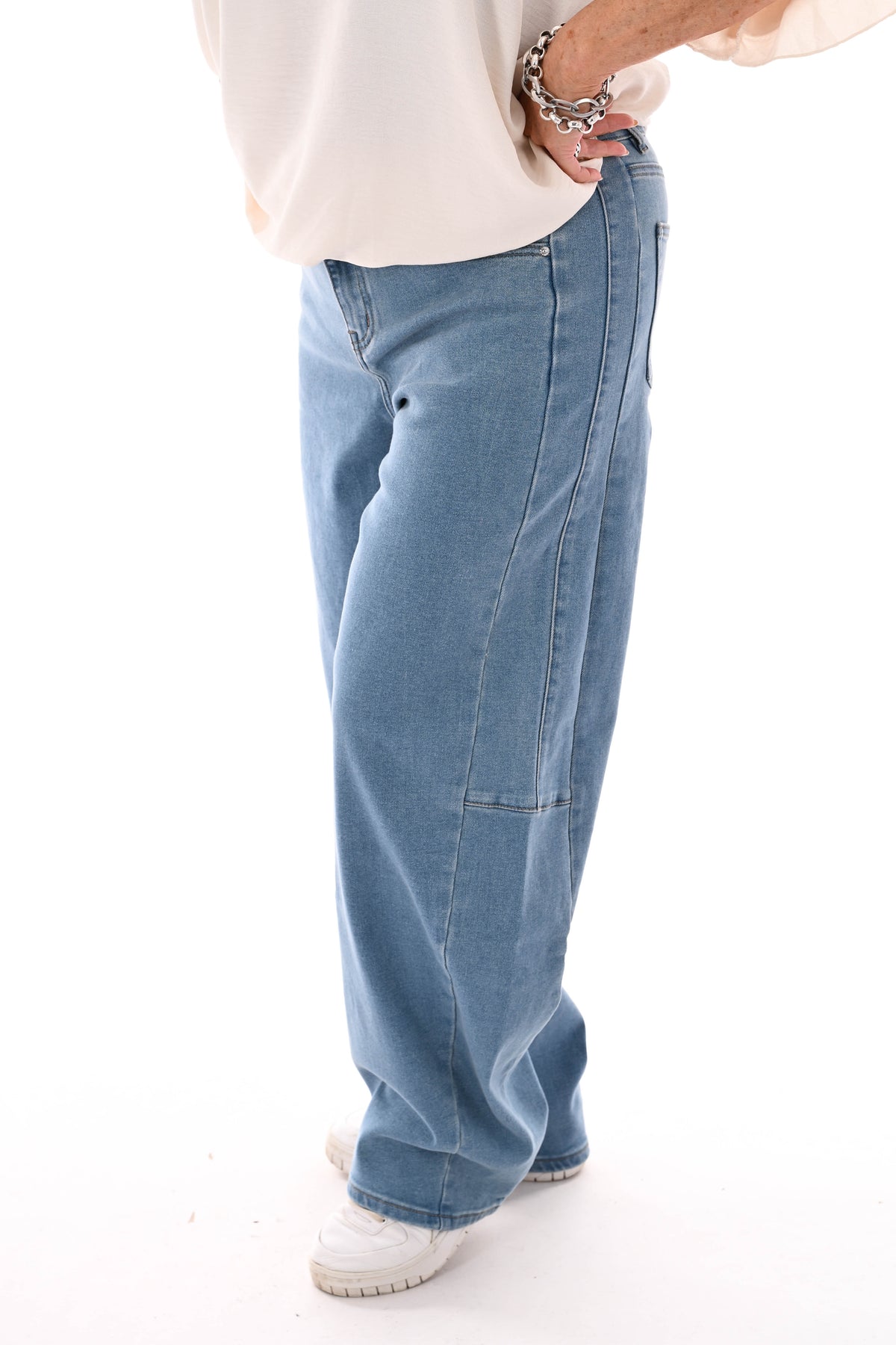 Laulia jeans ballon blauwe wassing