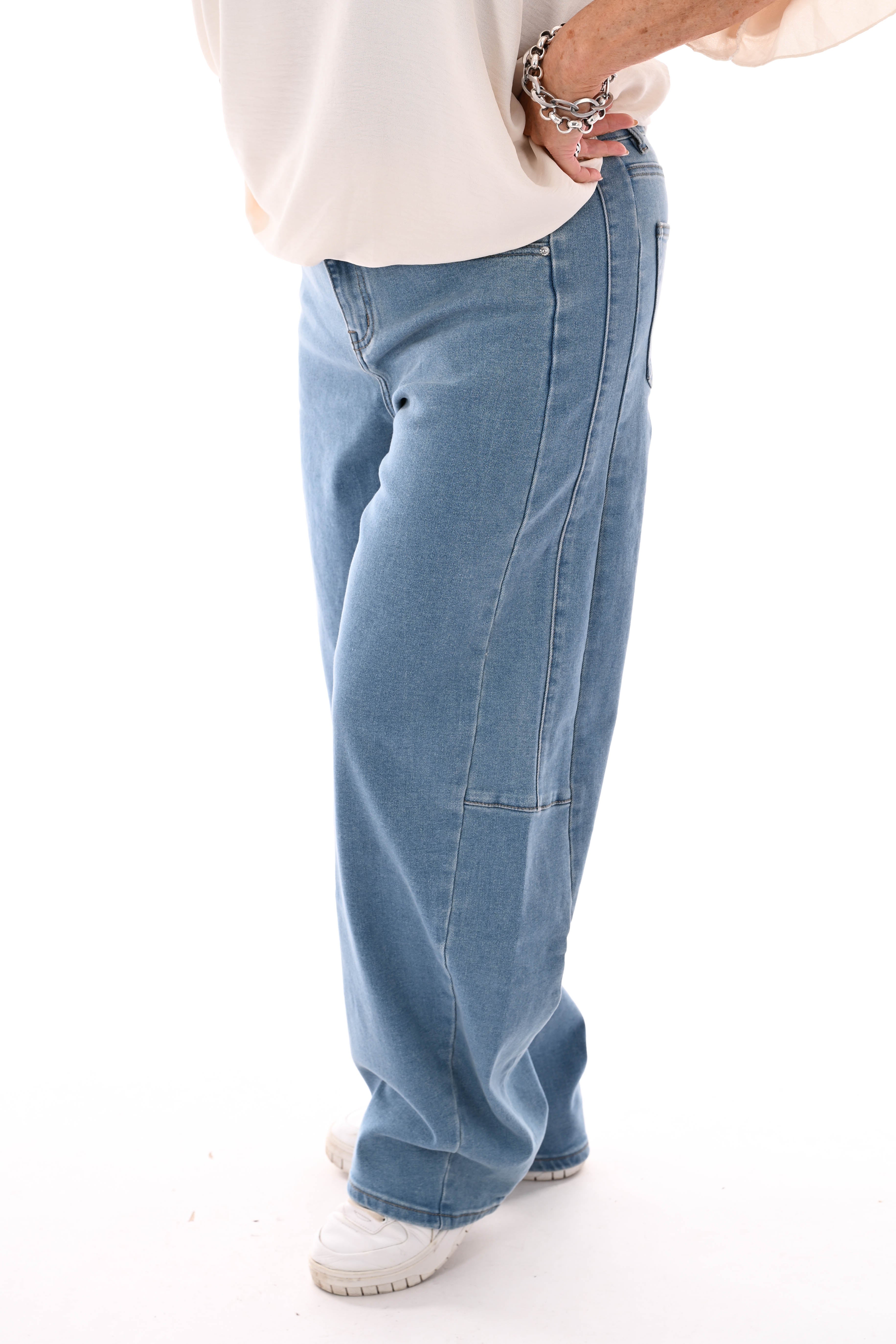 Laulia jeans ballon blauwe wassing