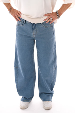 Laulia jeans ballon blauwe wassing