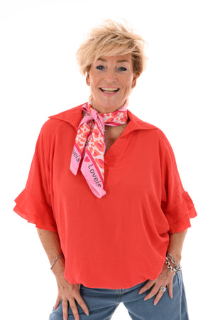 Kort sjaaltje Love is roze